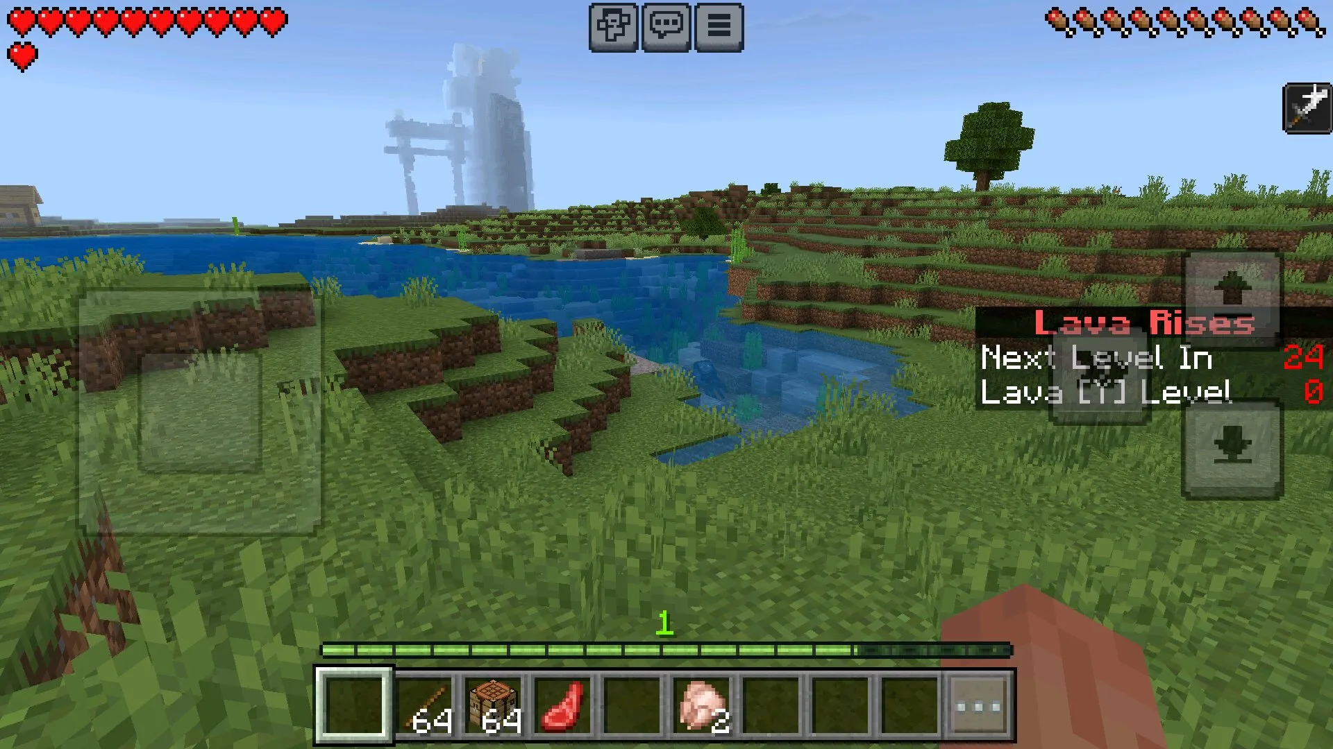 Интерфейс из мода на испытания в Майнкрафт ПЕ