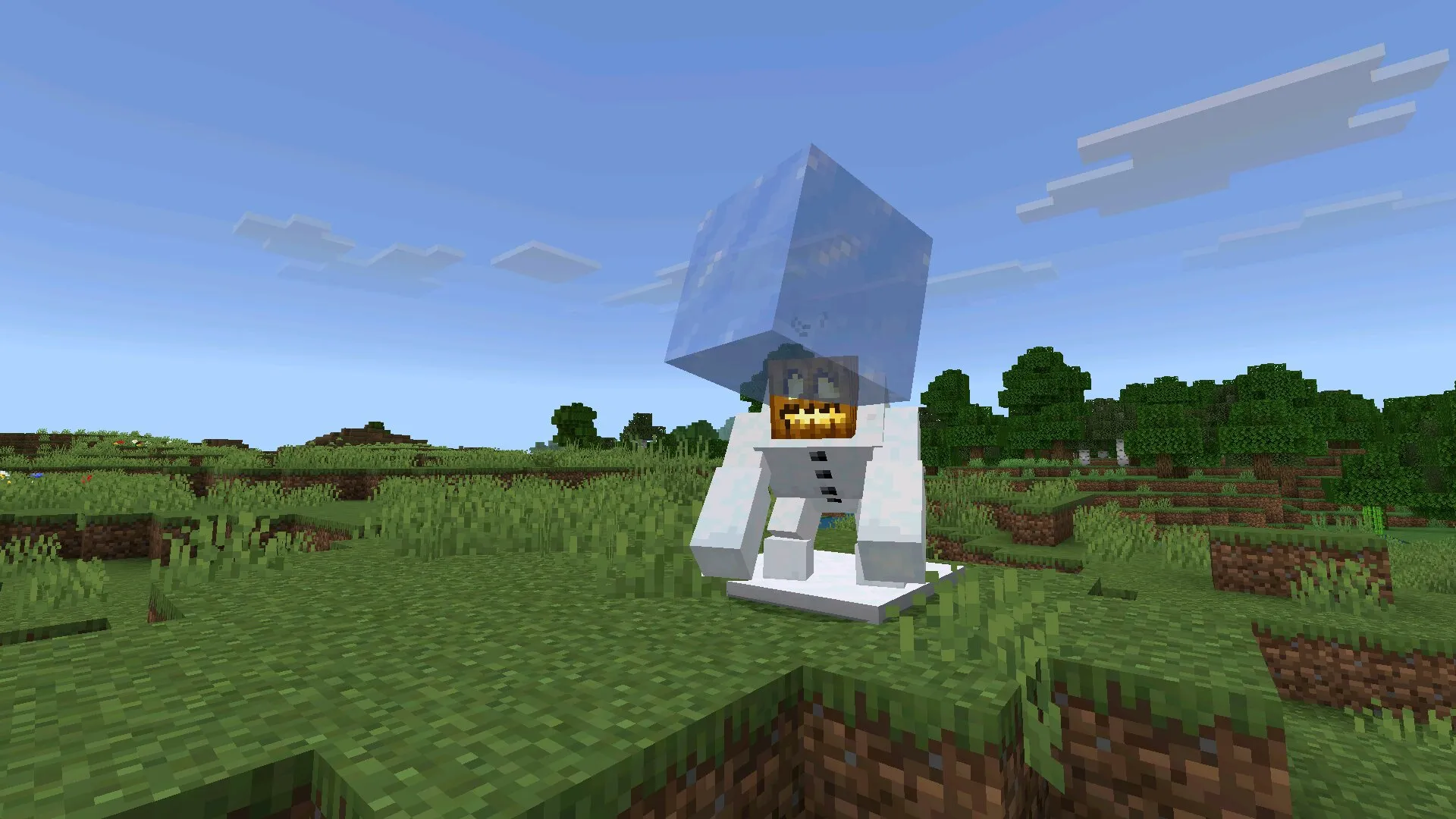 Снеговик из мода на сильных мобов в Майнкрафт ПЕ