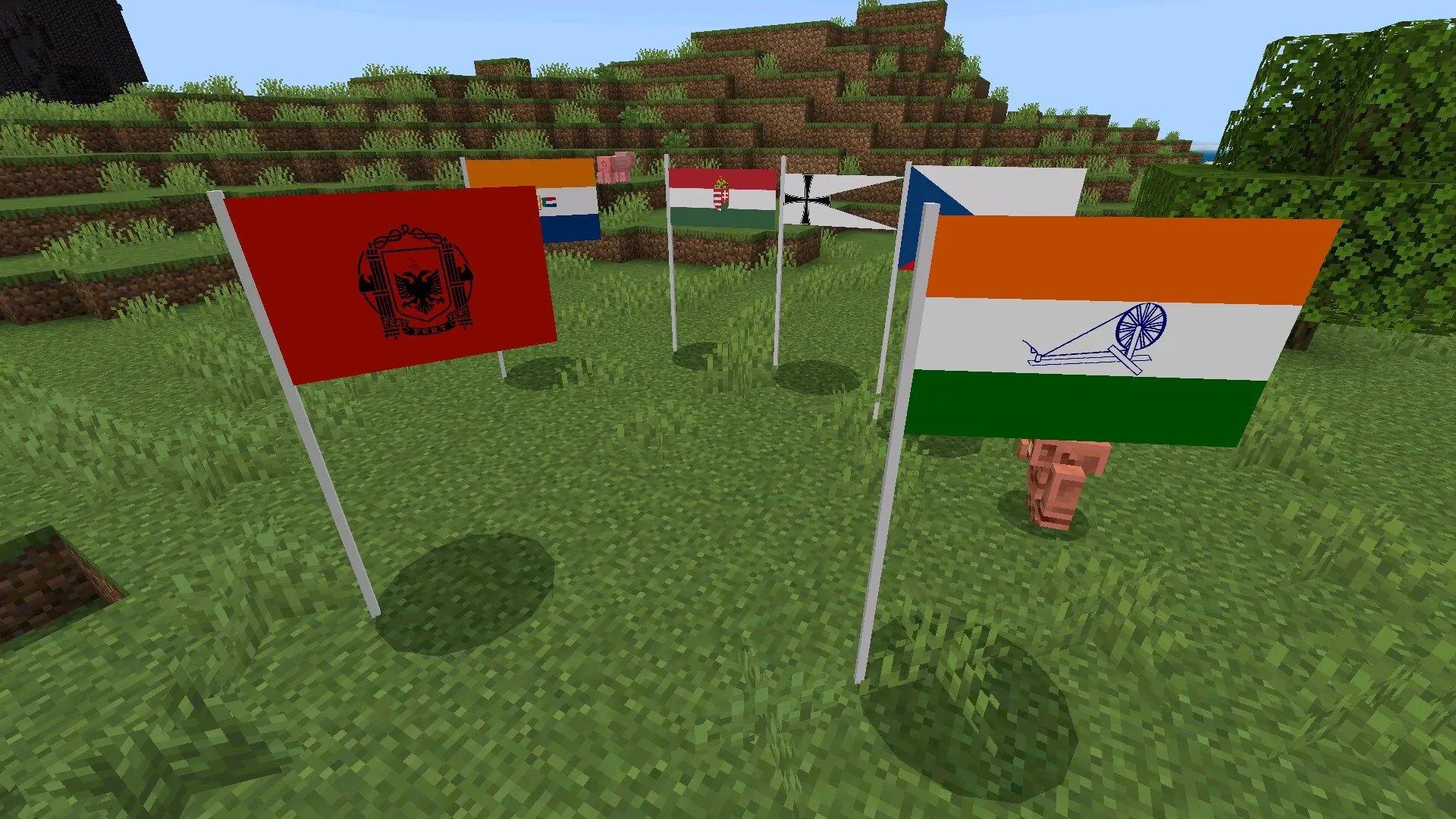 Украшения из мода на флаги стран в Майнкрафт ПЕ