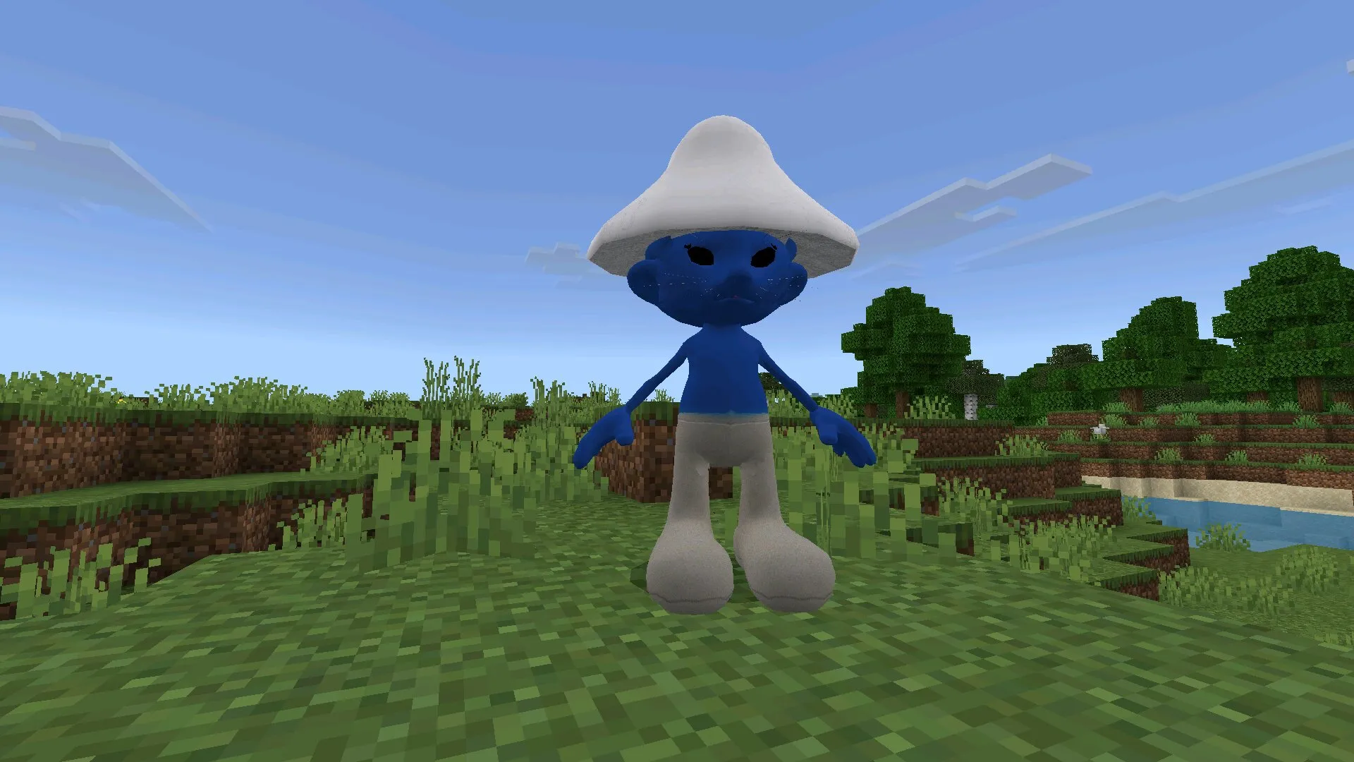 Кот из мода на смурфики в Майнкрафт ПЕ