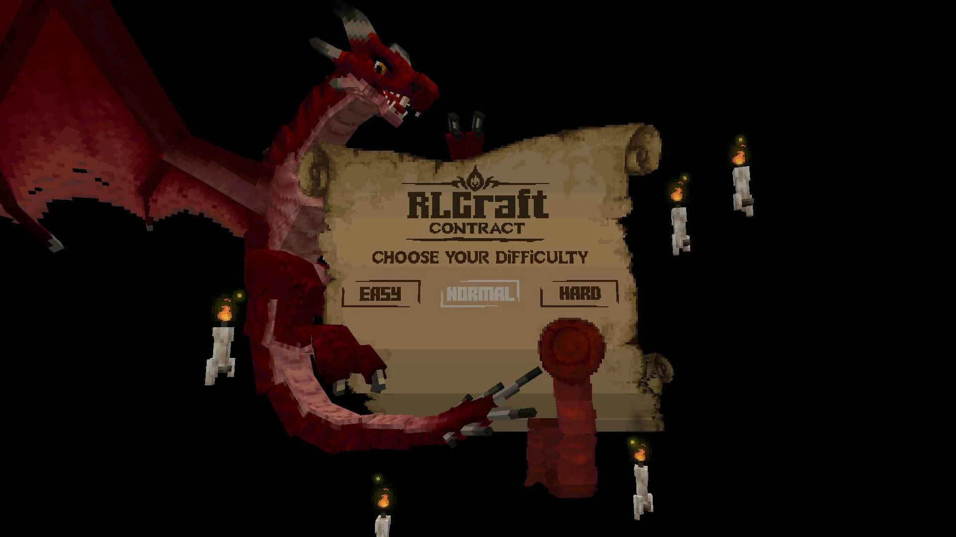 Сложность из мода rlcraft в Майнкрафт ПЕ