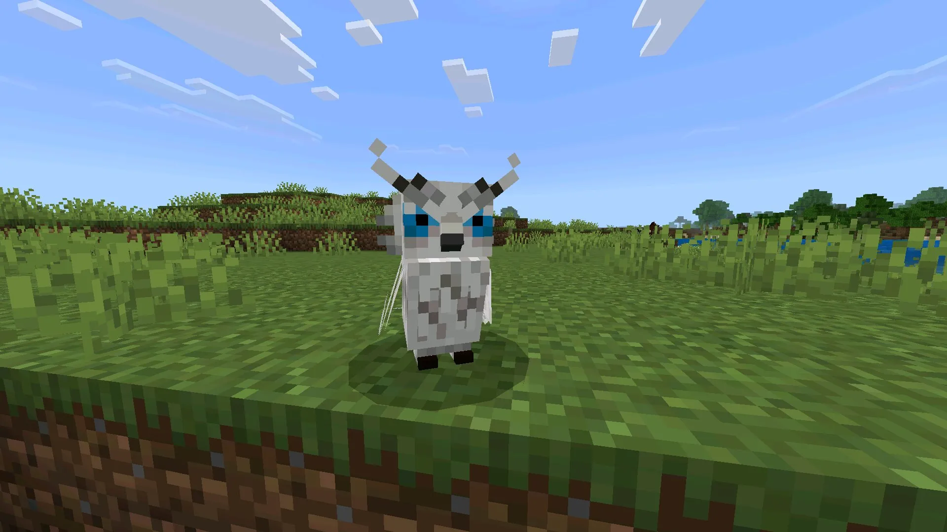 Существо из мода на сову в Майнкрафт ПЕ