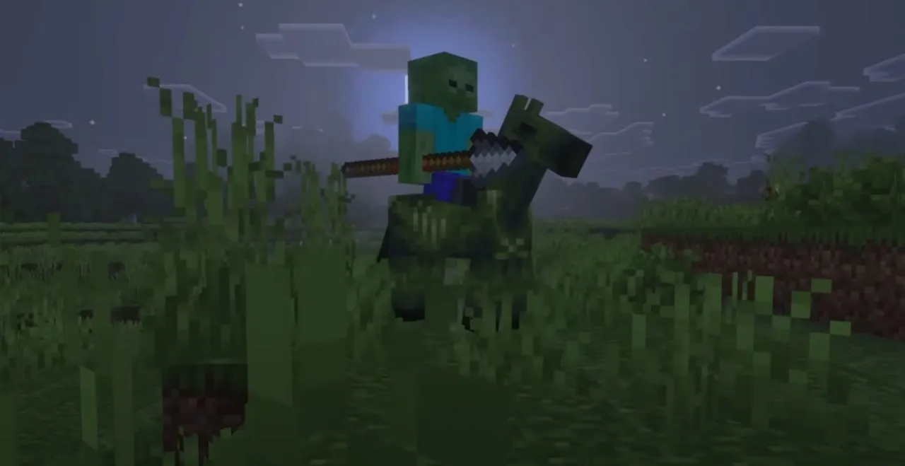 Зомби всадник с презентации Minecraft Live 2025