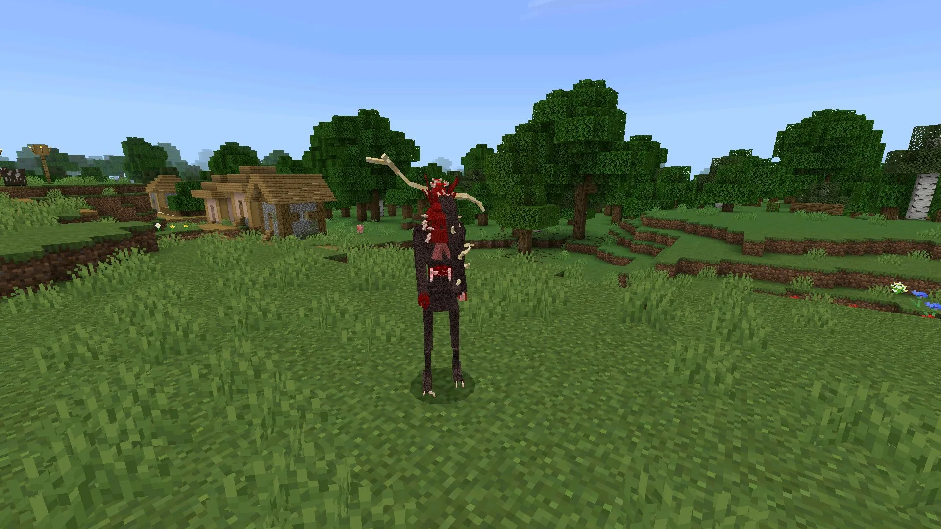 Босс из мода на скинволкера в Майнкрафт ПЕ