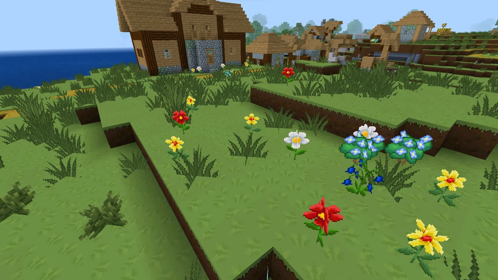 Цветы из мультяшных текстур в Майнкрафт ПЕ