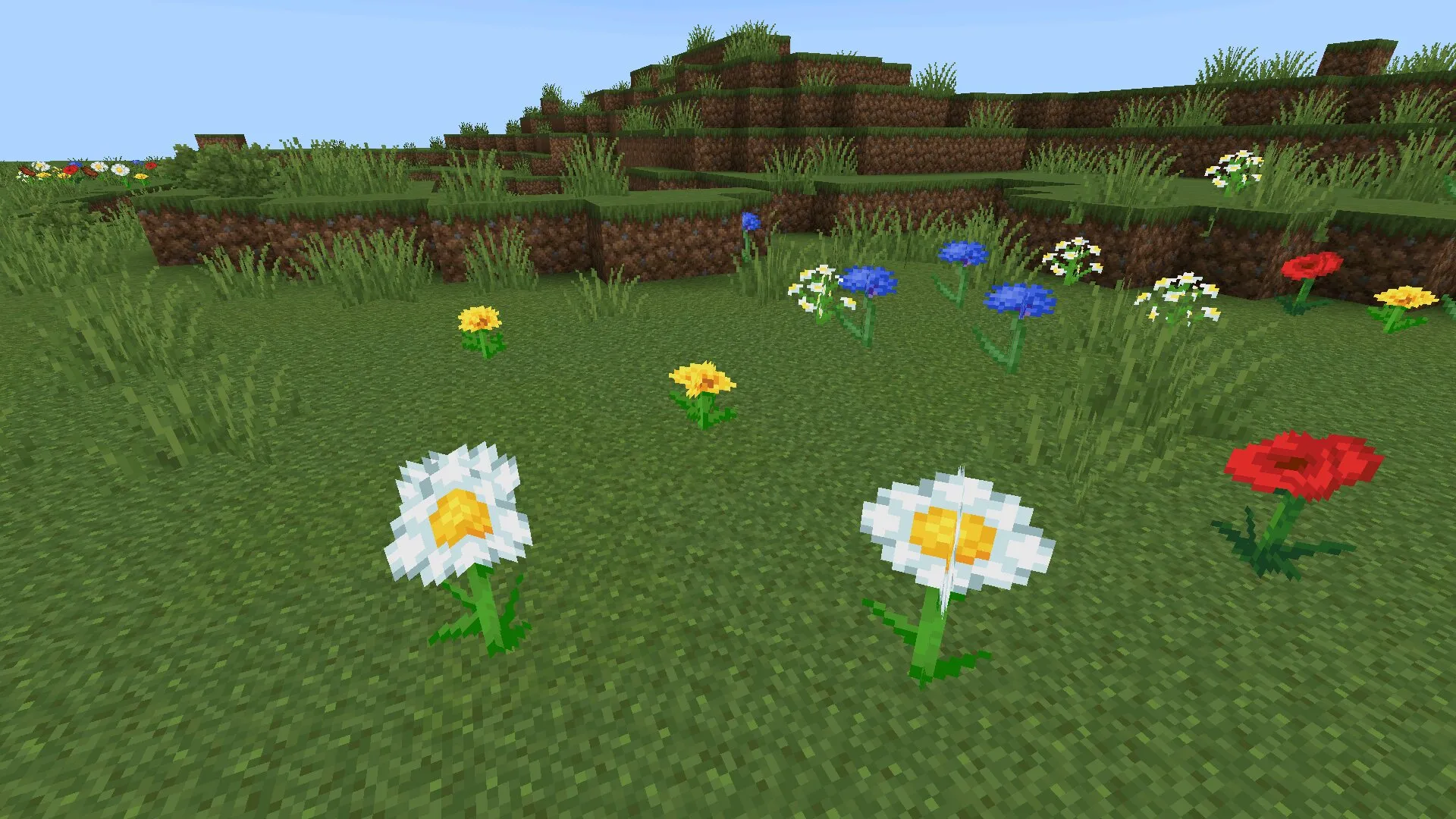 Цветы из текстур Faithful 32 на 32 в Майнкрафт ПЕ