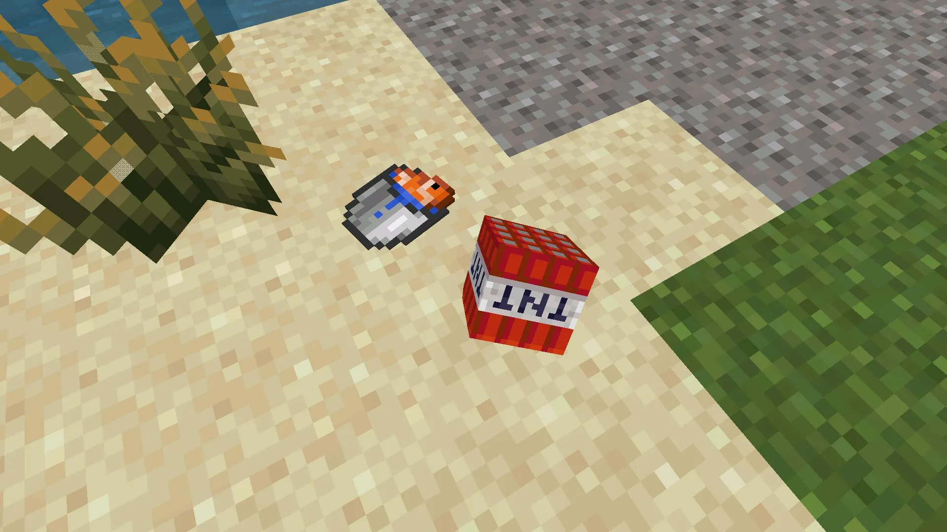 Динамит из мода на физику предметов в Майнкрафт ПЕ