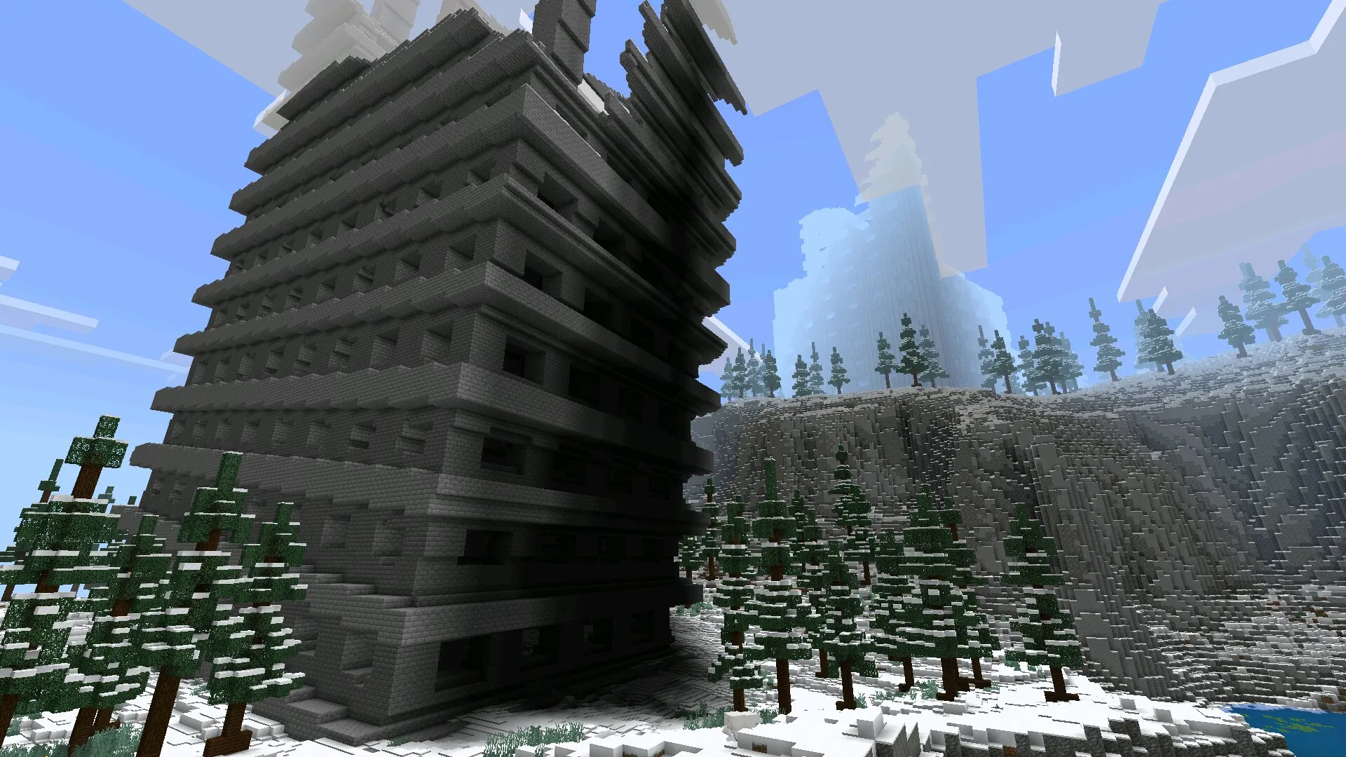 Дома из карты на заброшенный город в Майнкрафт ПЕ