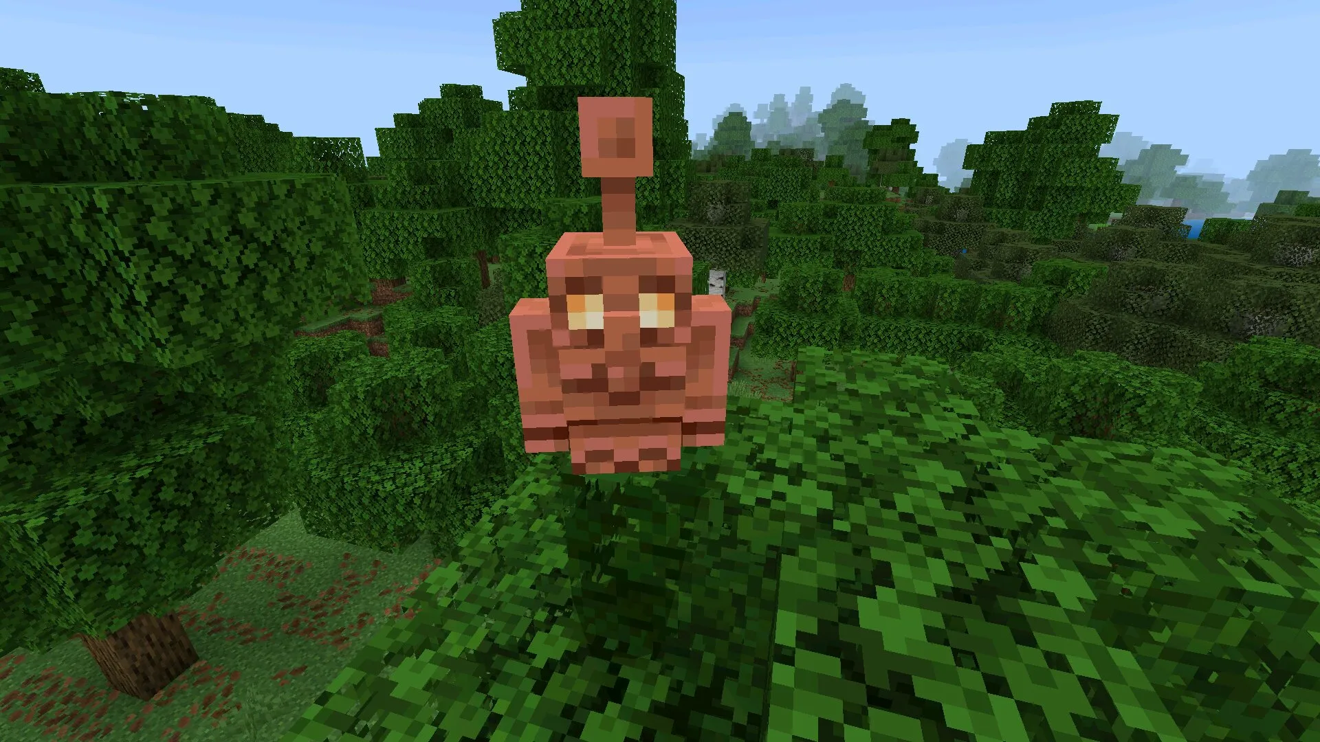 Голем из мода на перемещение предметов в Майнкрафт ПЕ