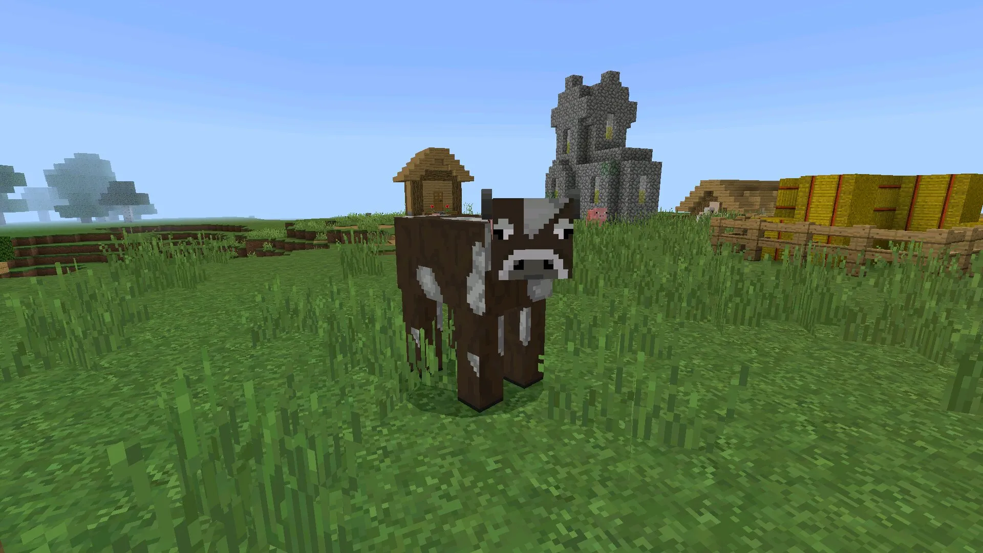 Корова из текстуры old Faithful в Майнкрафт ПЕ