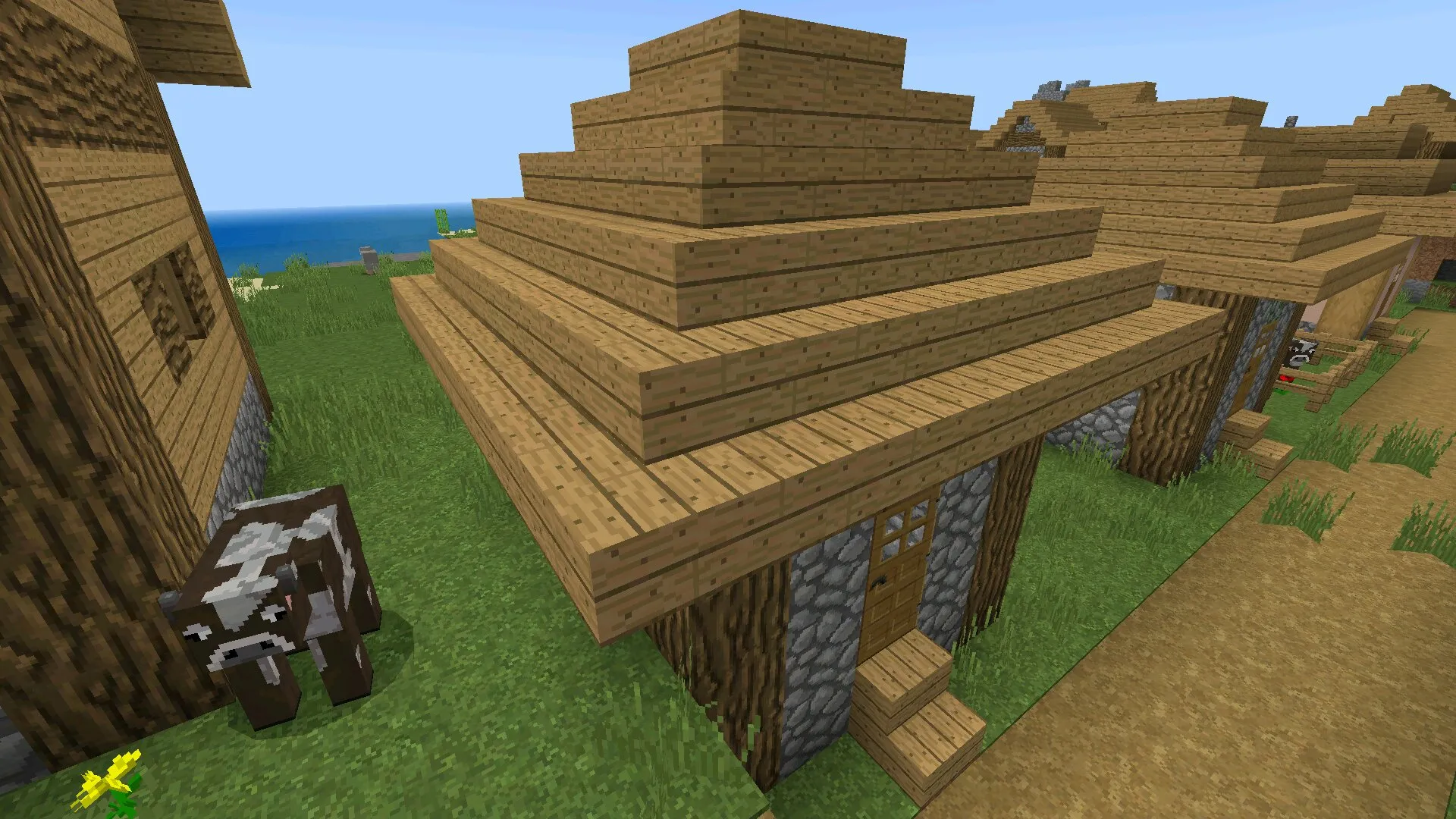 Крыша из текстуры classic Faithful в Майнкрафт ПЕ