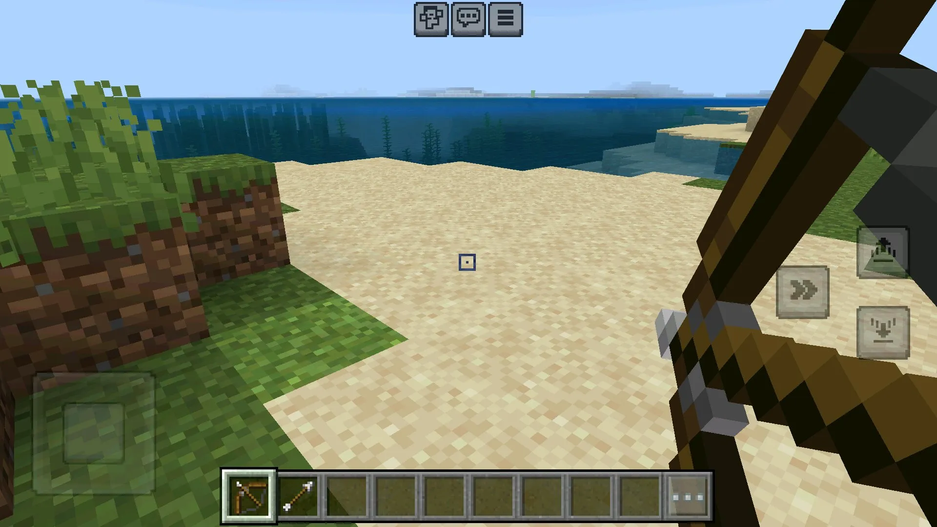 Квадрат из текстуры на прицел в Майнкрафт ПЕ