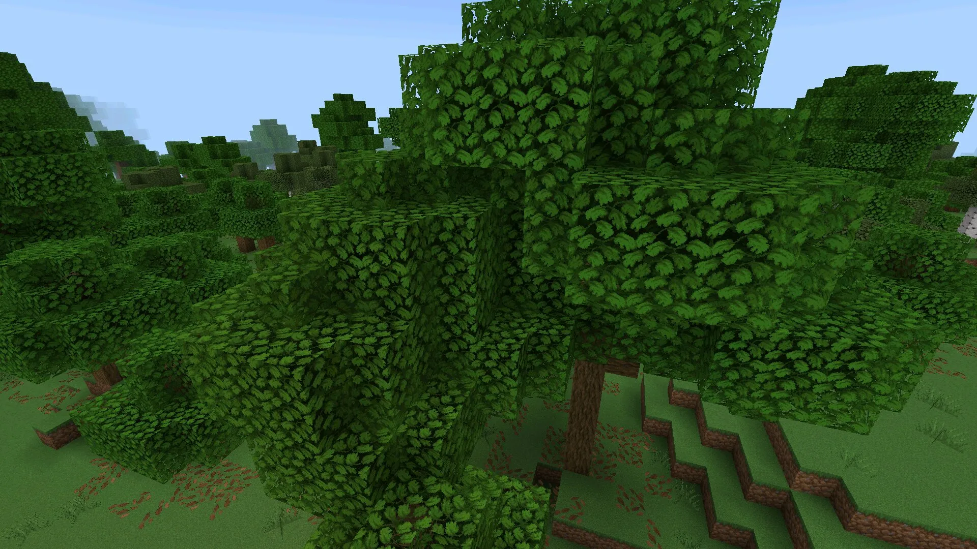 Лес из текстур Faithful 64 на 64 в Майнкрафт ПЕ