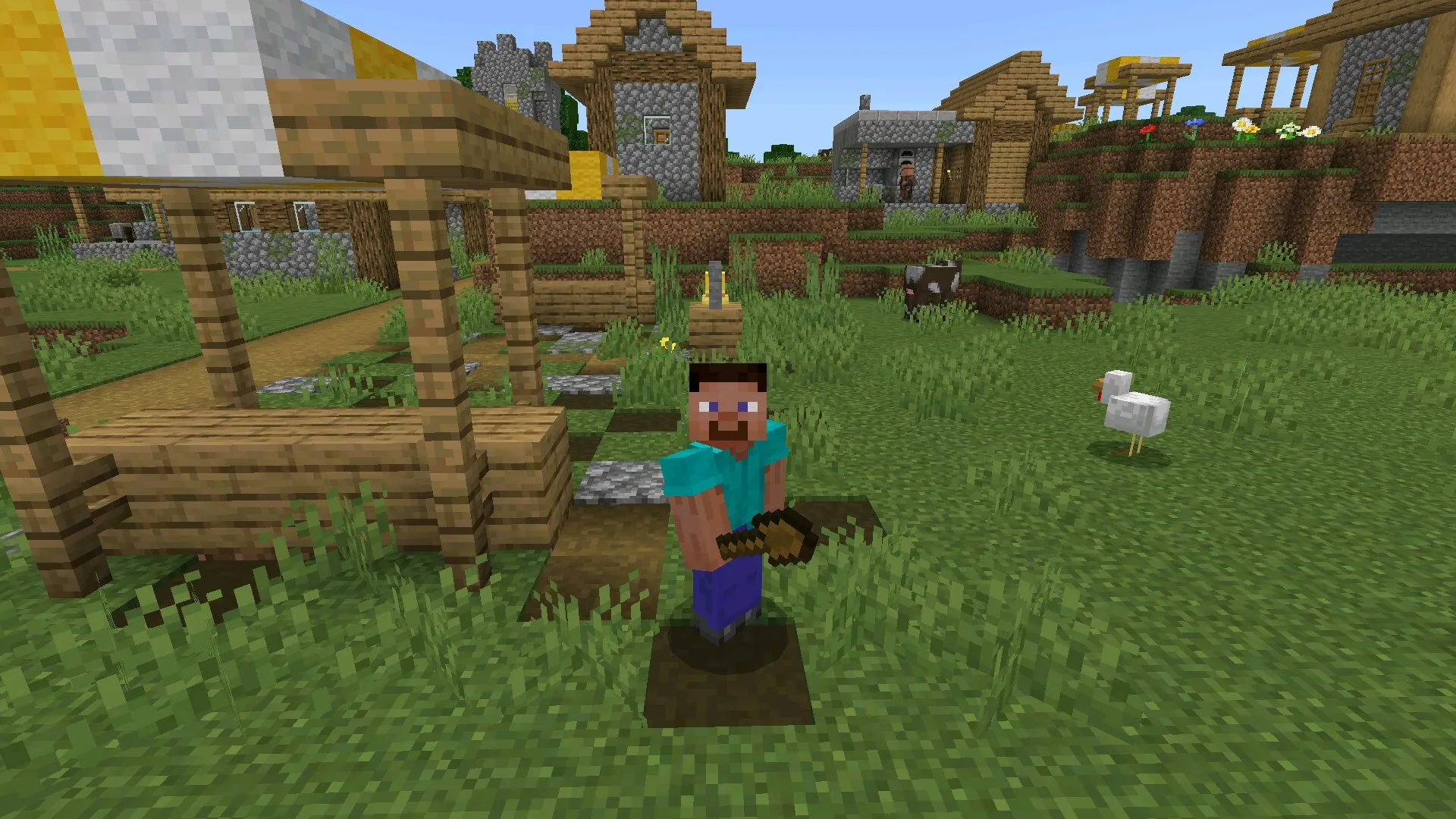 Лопата из мода на прочность предметов в Майнкрафт ПЕ