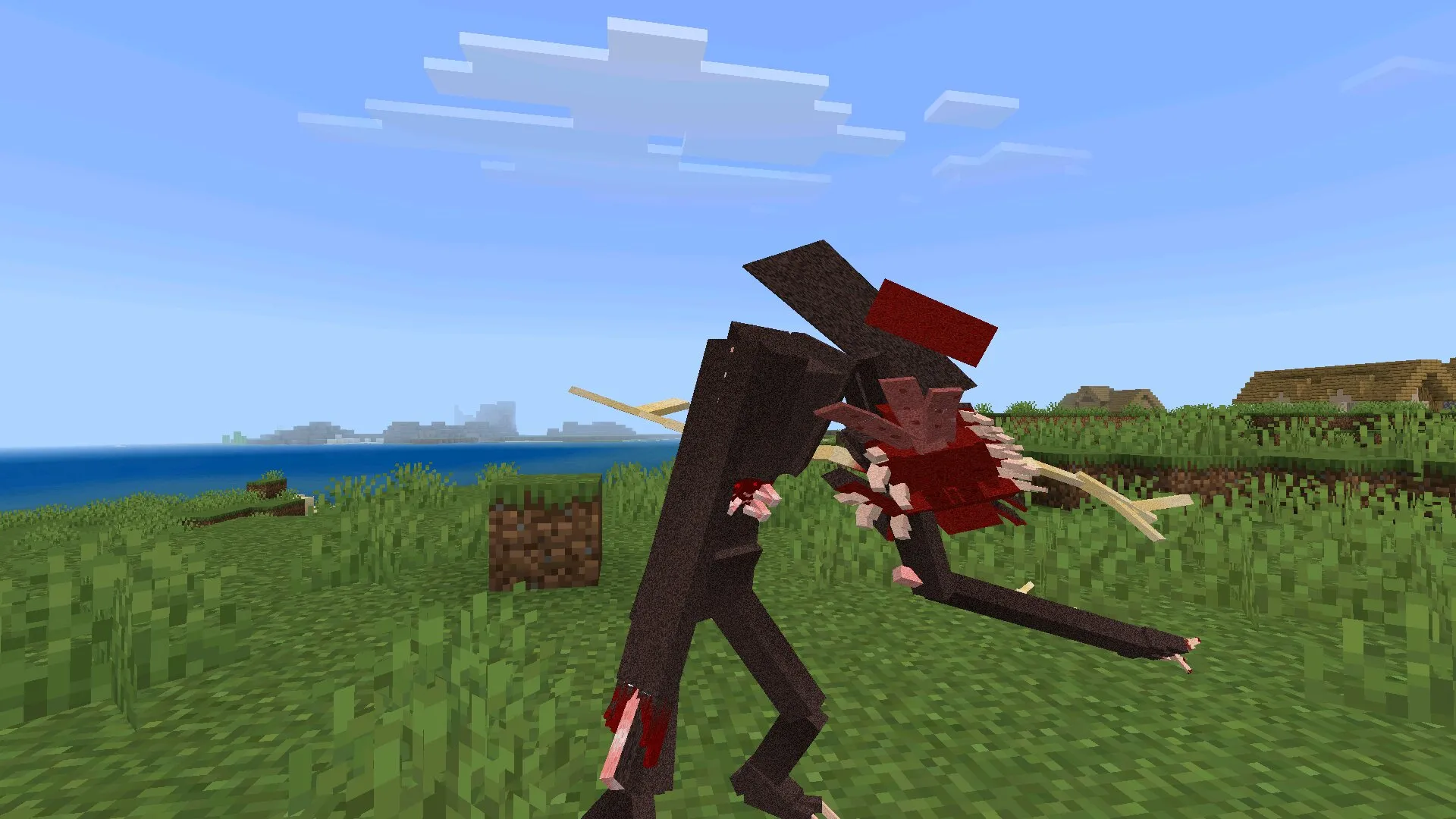 Моб из мода на скинволкера в Майнкрафт ПЕ