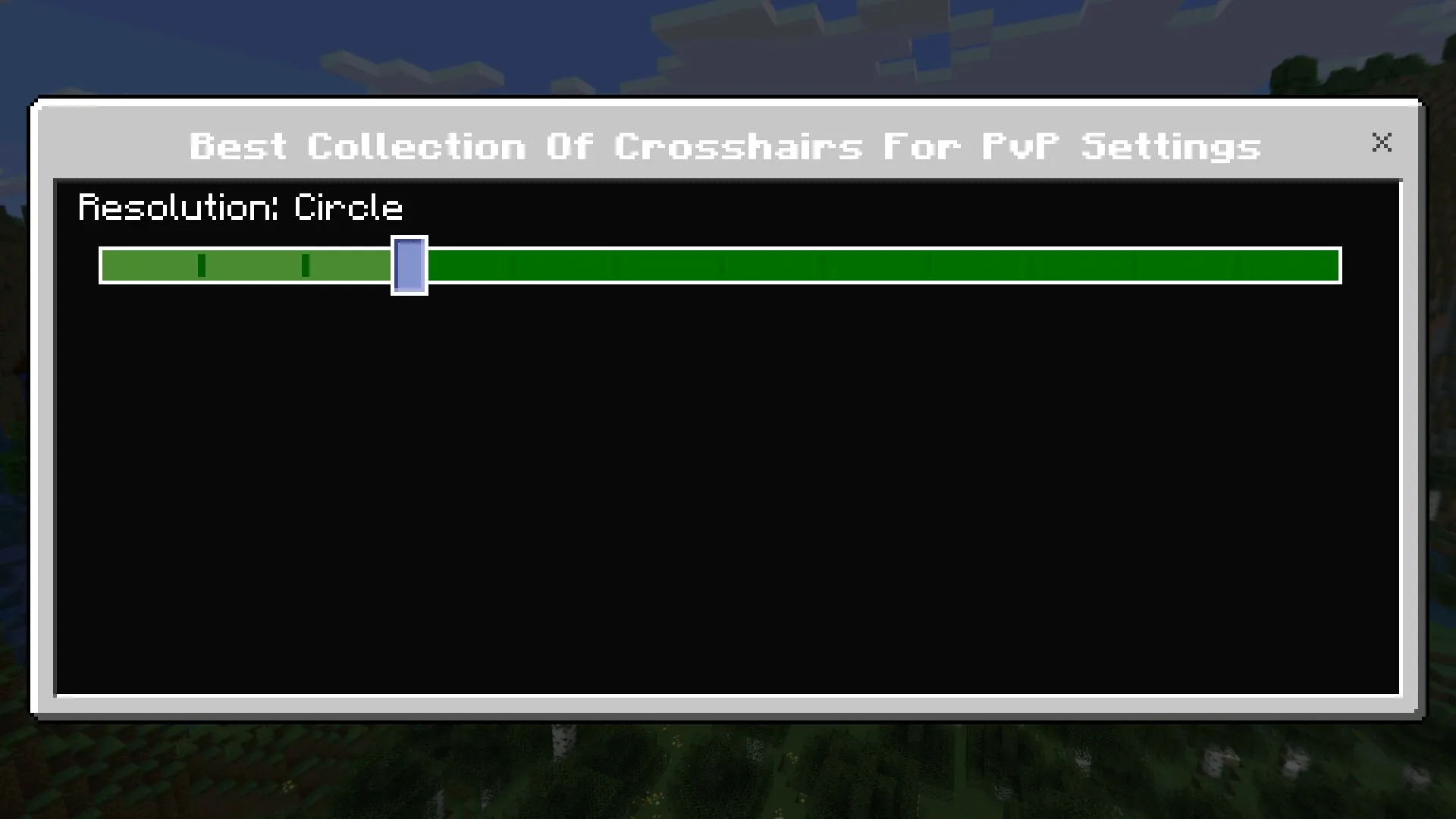 Настройки из текстуры на прицел в Майнкрафт ПЕ