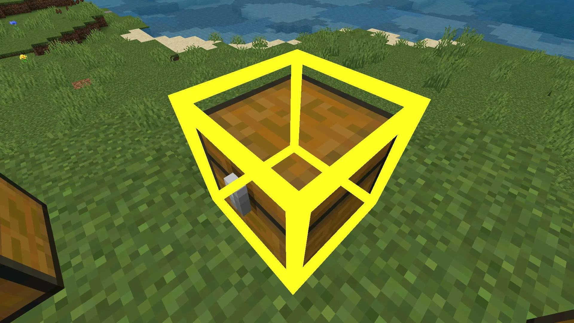 Окантовка из мода на поиск предметов в сундуках в Майнкрафт ПЕ