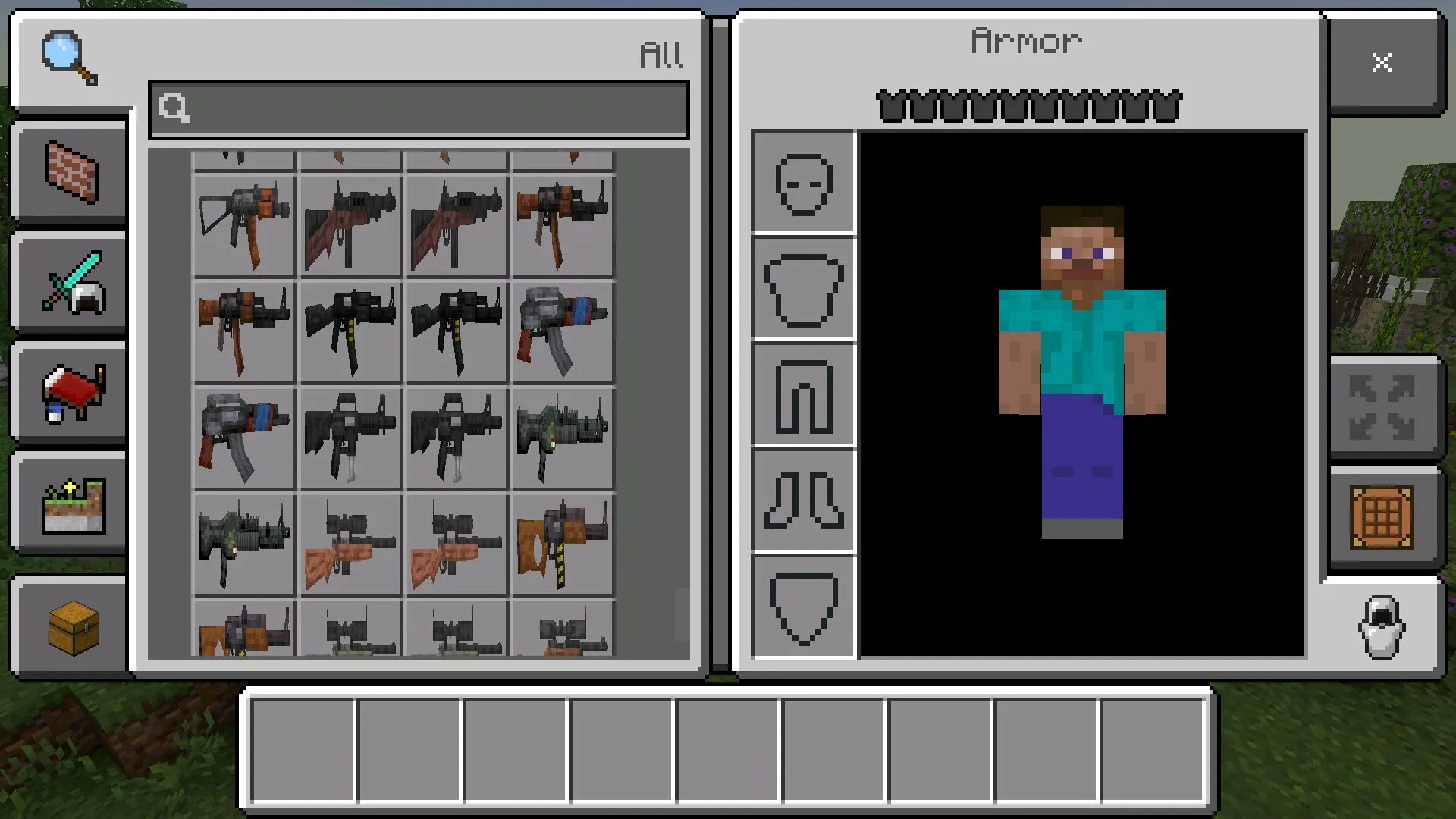 Оружие из мода на кордицепс в Майнкрафт ПЕ