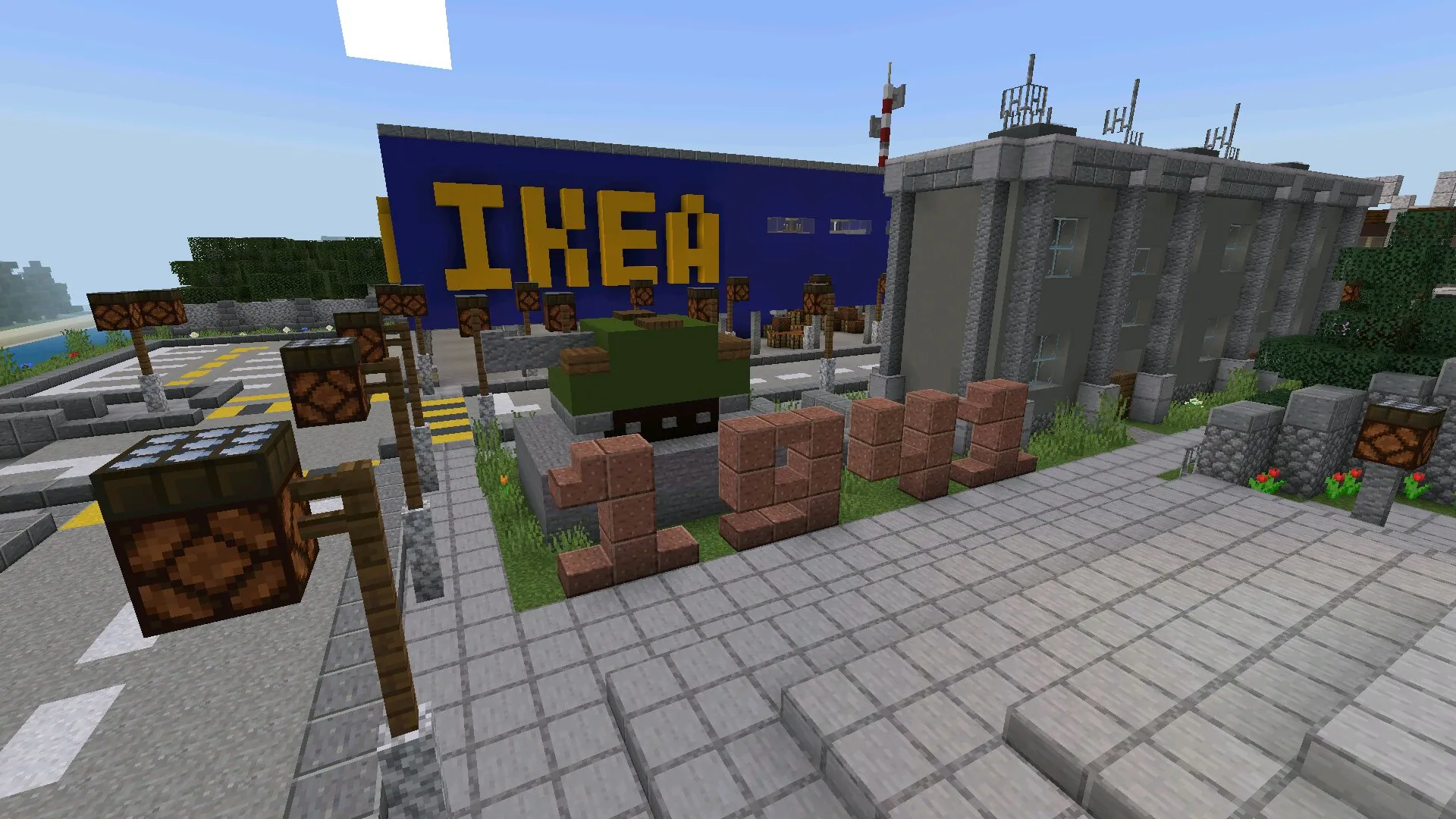 Памятник из карты блэк раша в Майнкрафт ПЕ