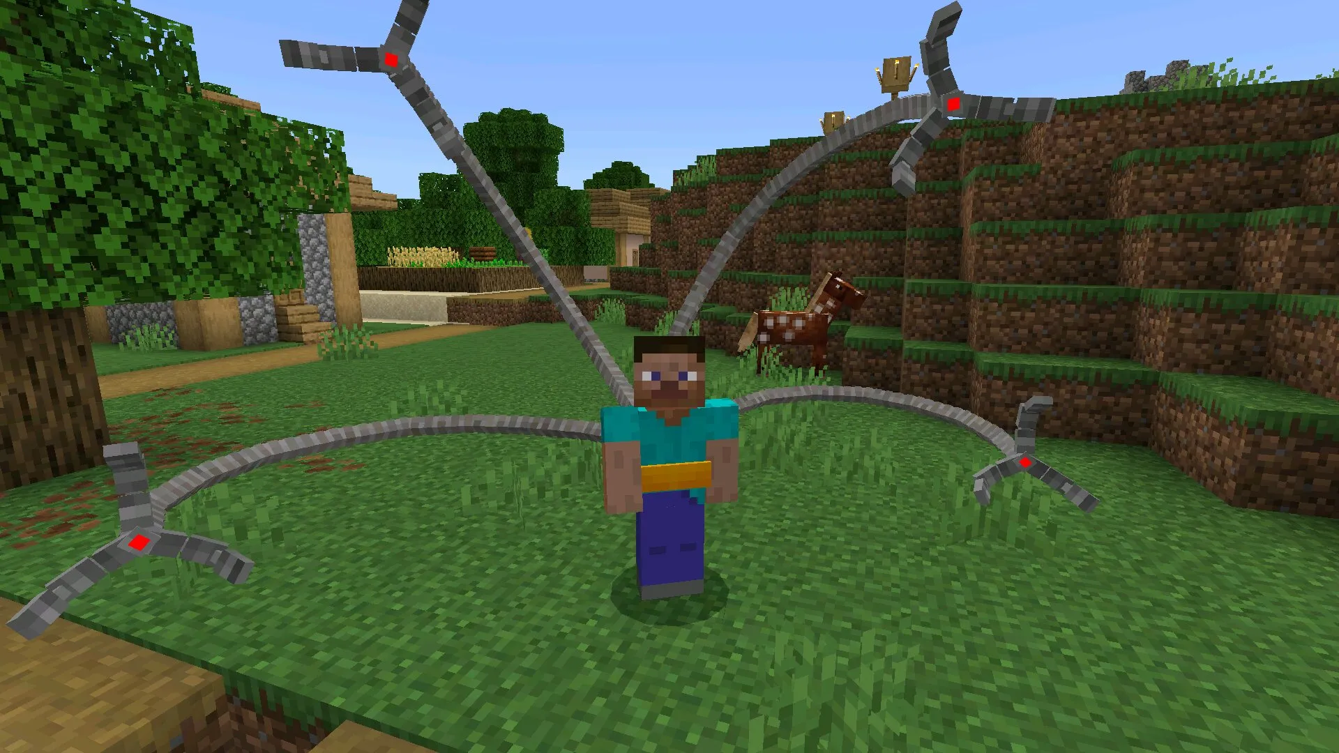 Щупальца из мода на доктора осьминога в Майнкрафт ПЕ