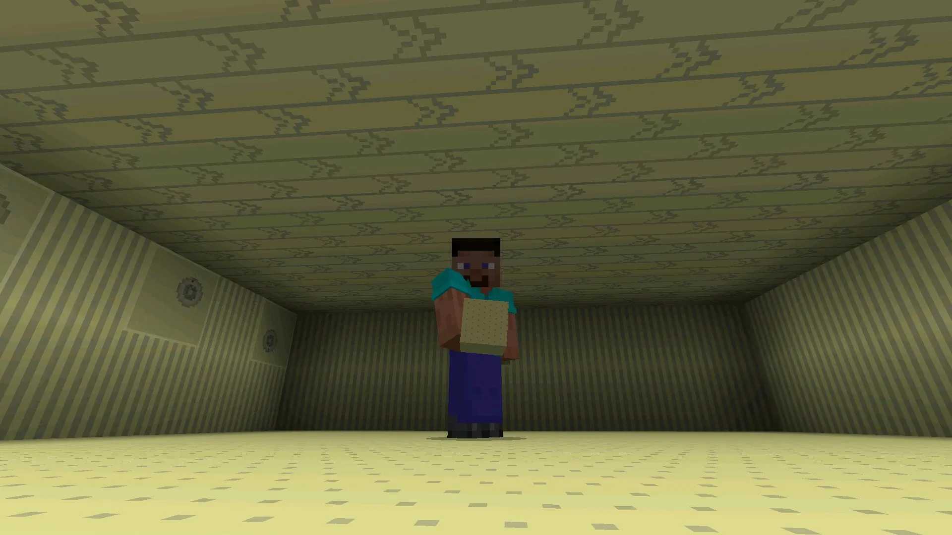 Стив из текстур Faithful backrooms в Майнкрафт ПЕ