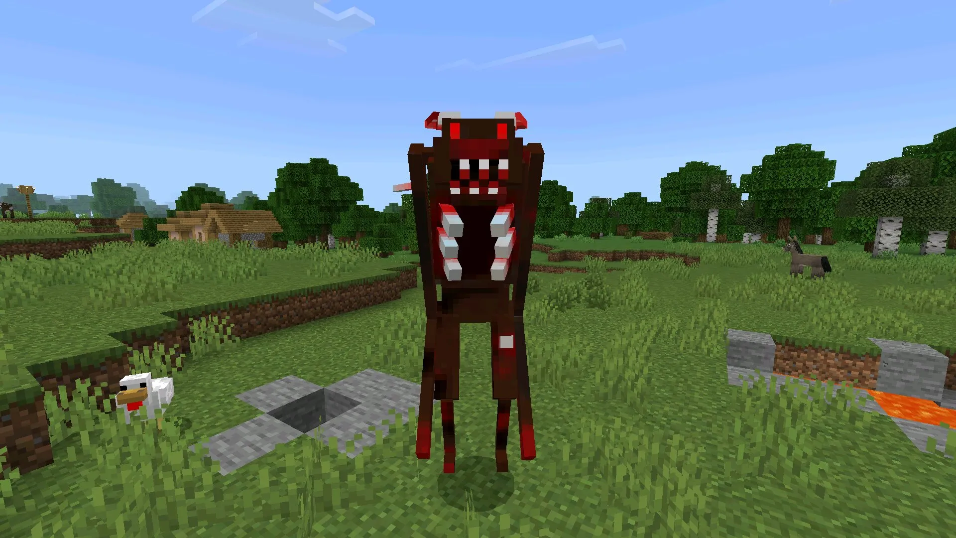 Существо из мода на скинволкера в Майнкрафт ПЕ