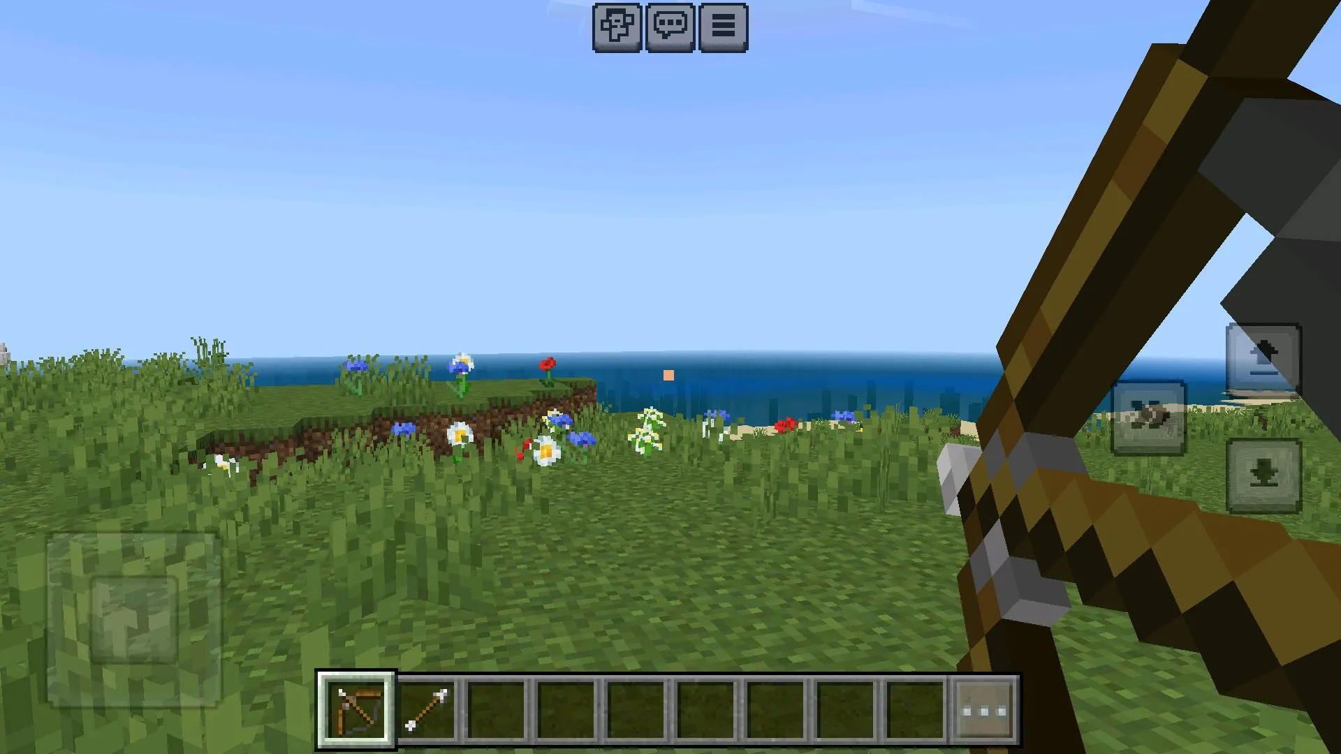 Точка из текстуры на прицел в Майнкрафт ПЕ