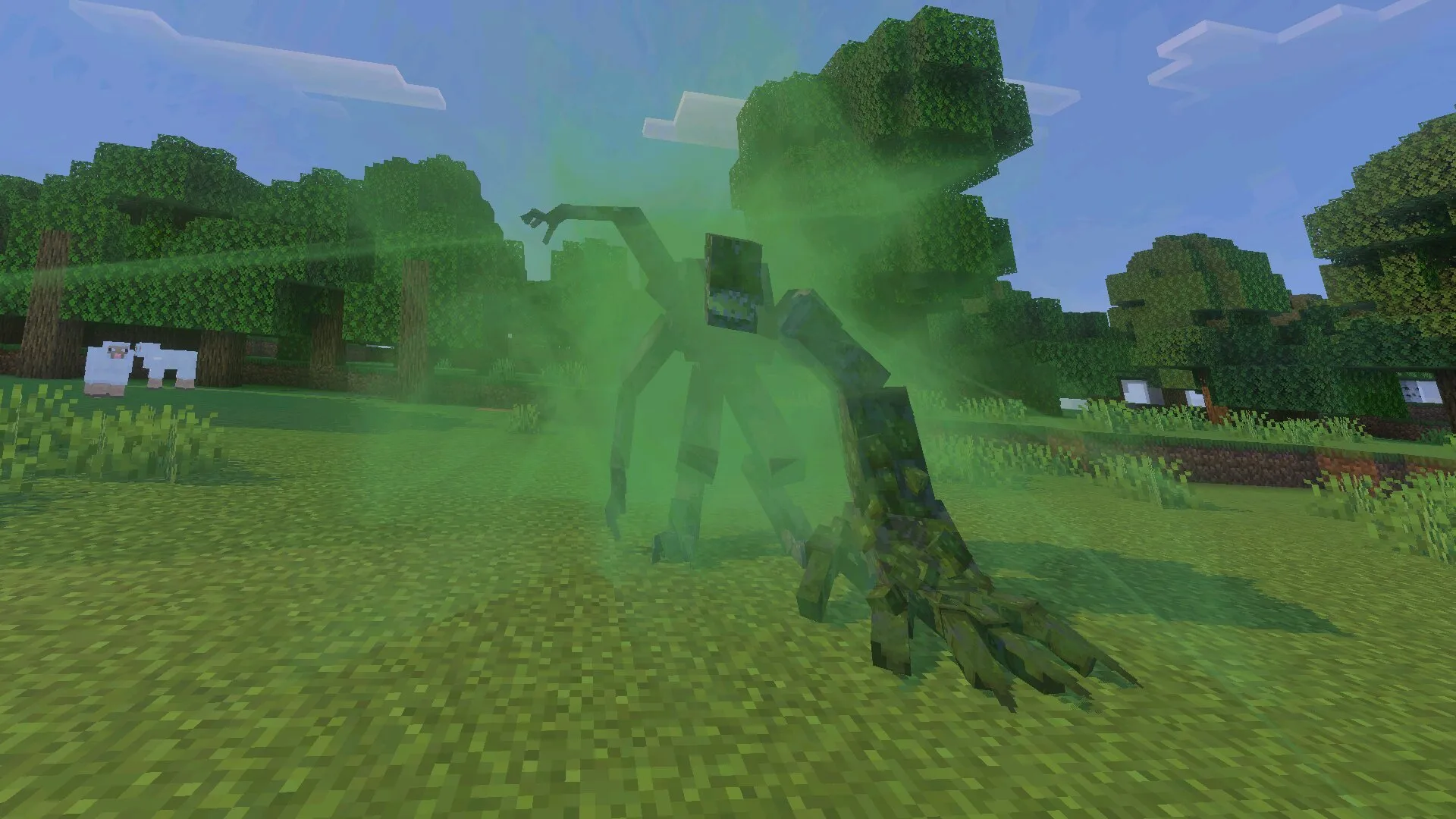 Ядовитый моб из мода на ужасы в Майнкрафт ПЕ