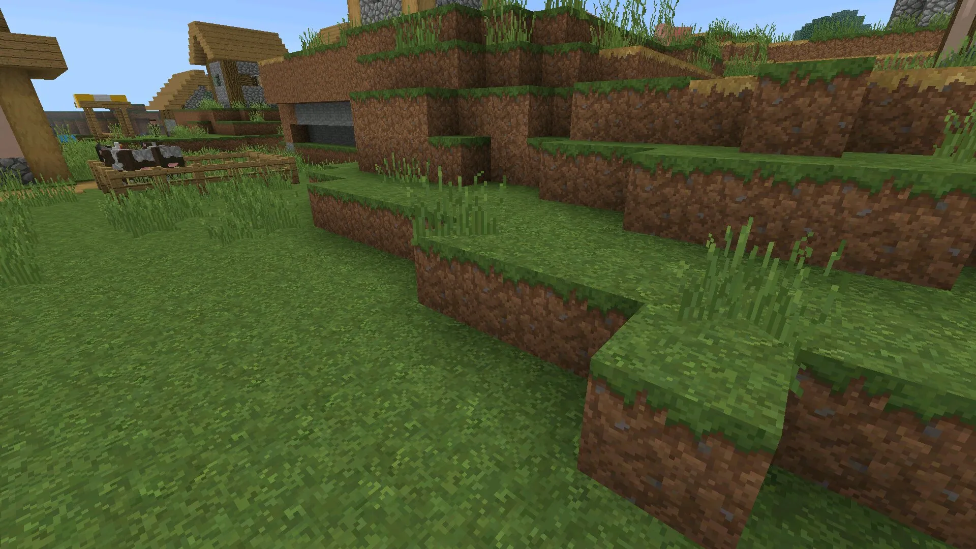 Земля из текстуры classic Faithful в Майнкрафт ПЕ