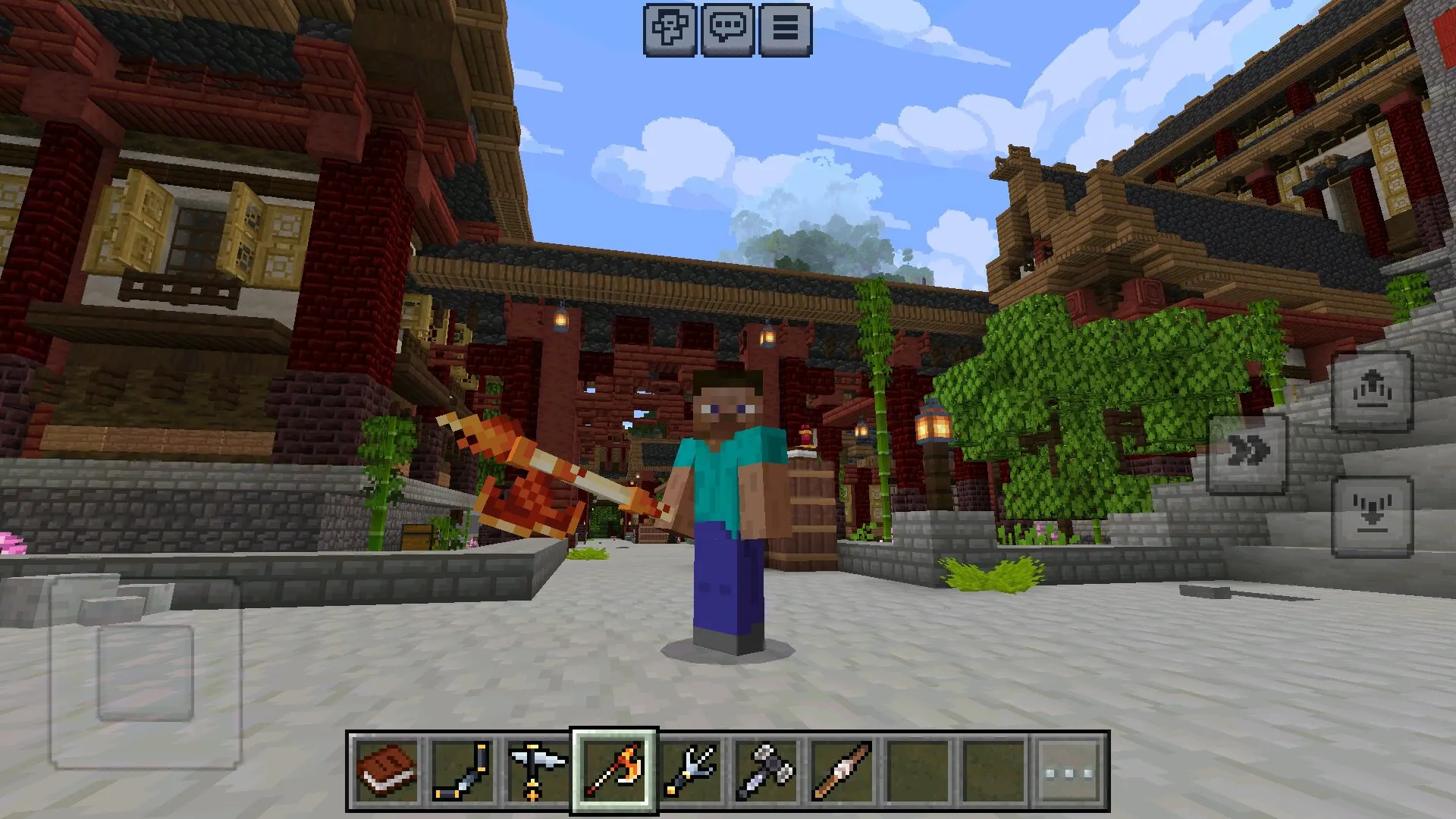 Алебарда из мода на ниндзя в Майнкрафт ПЕ