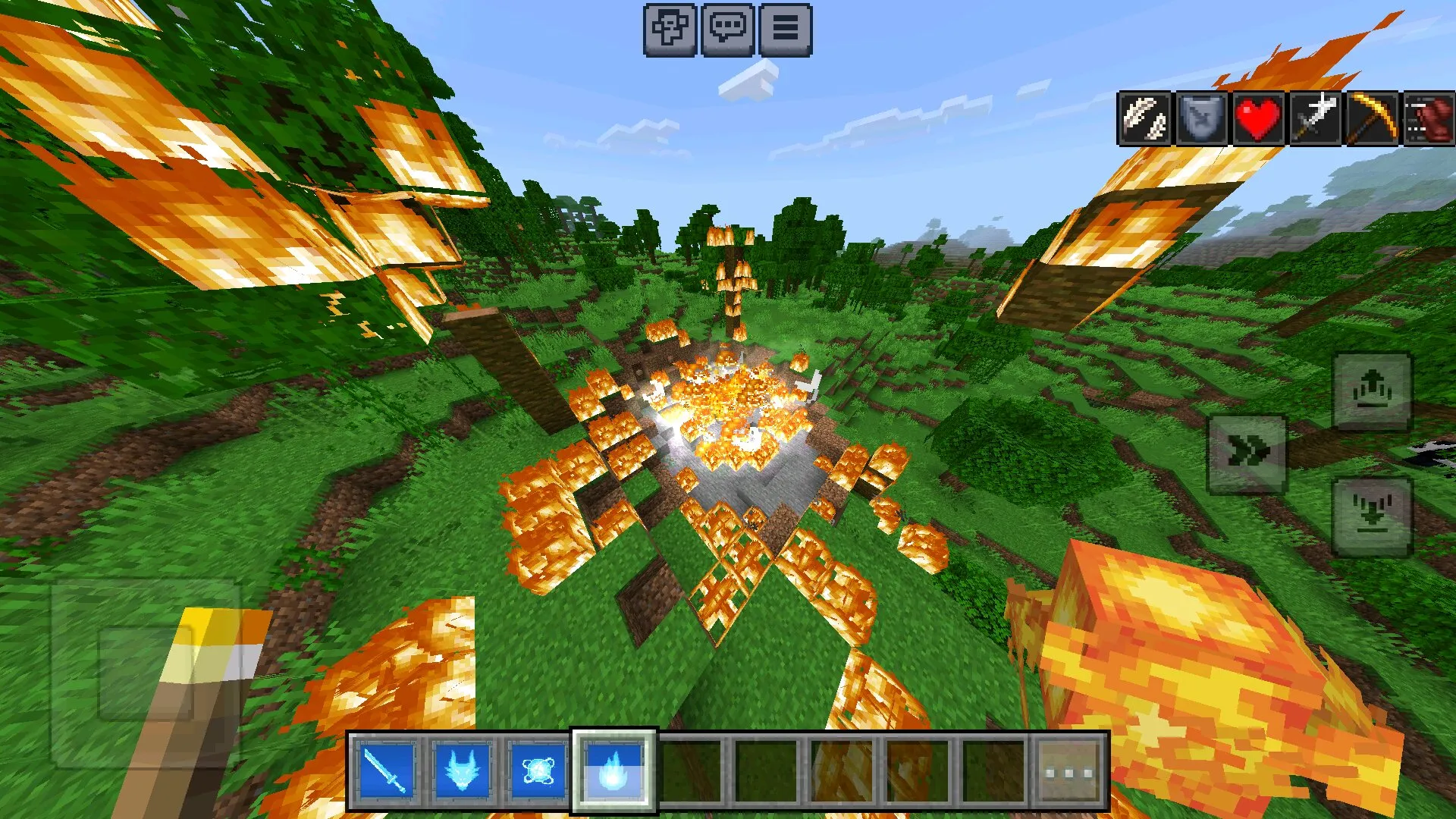 Атака из мода на костюм робота в Майнкрафт ПЕ