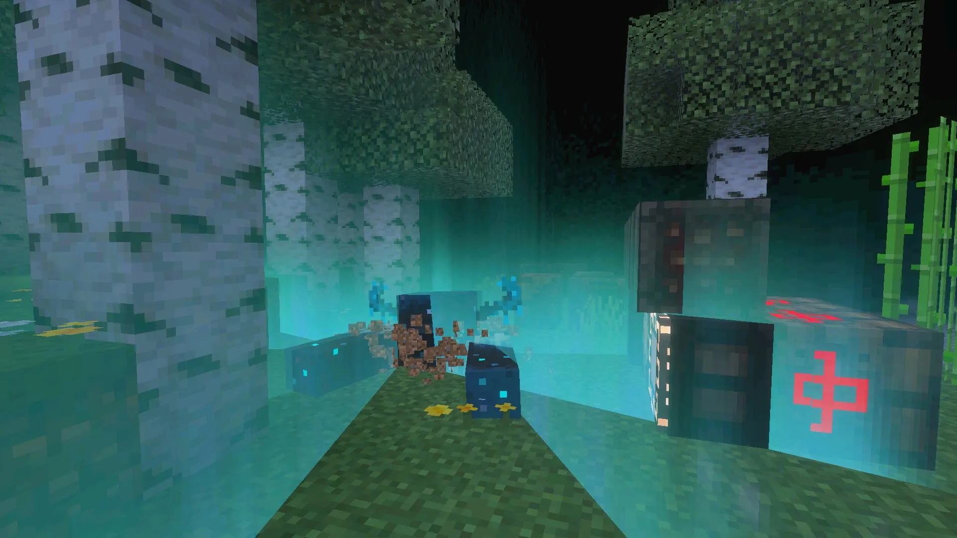 Атака из мода на блоки ловушки в Майнкрафт ПЕ