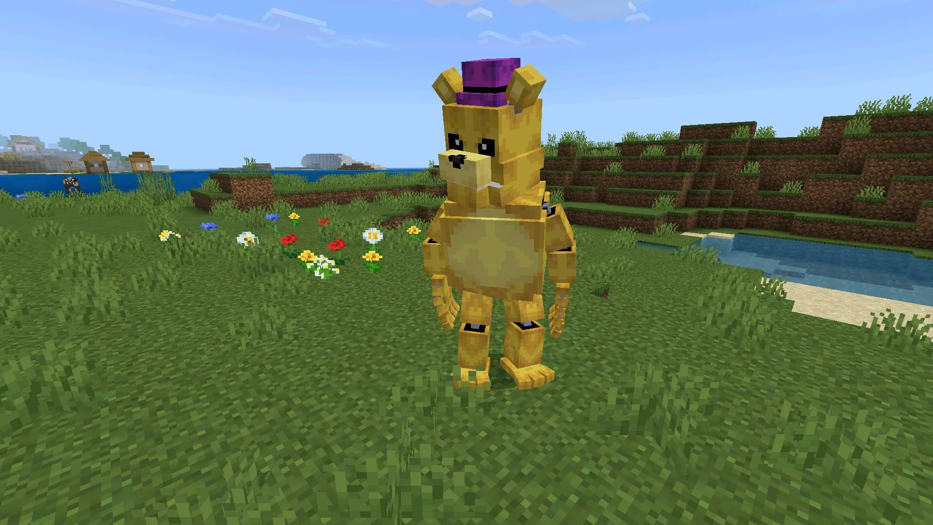 Босс спереди из мода на Фредди Фазбер в Майнкрафт ПЕ