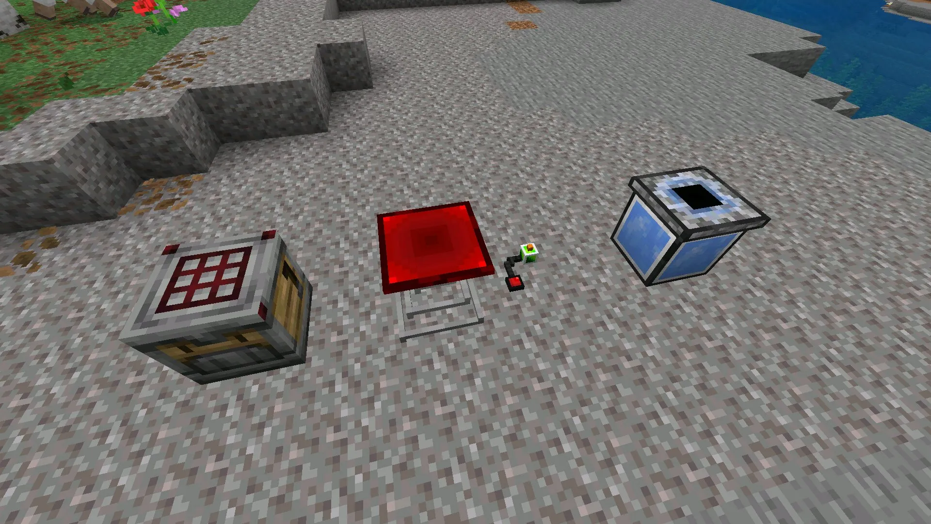 Устройства из мода на блоки ловушки в Майнкрафт ПЕ