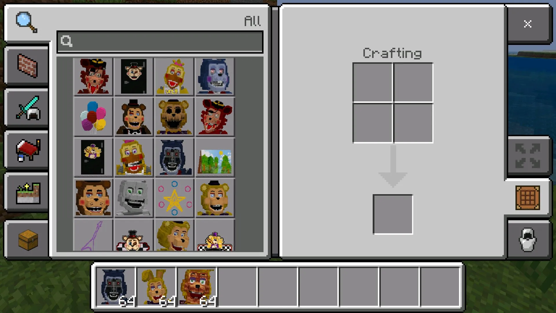 Инвентарь из мода на спринг костюм в Майнкрафт ПЕ