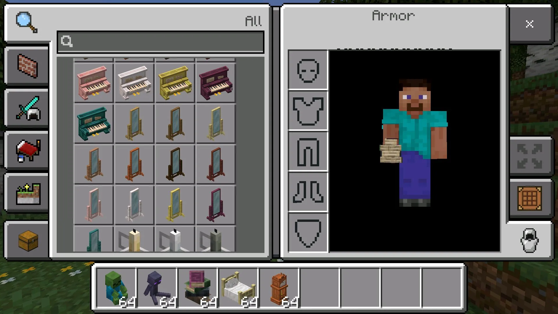 Инвентарь из мода на декор для дома в Майнкрафт ПЕ