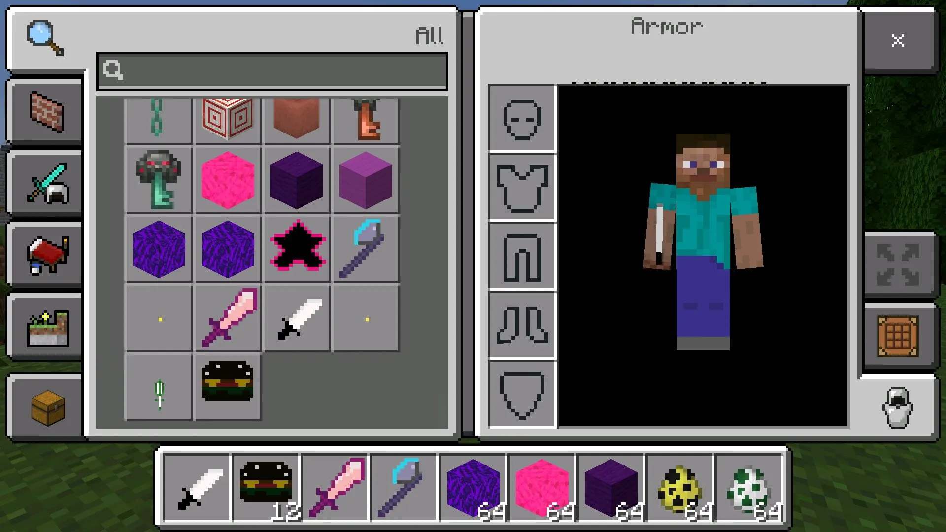 Инвентарь из мода Дельтарун в Майнкрафт ПЕ
