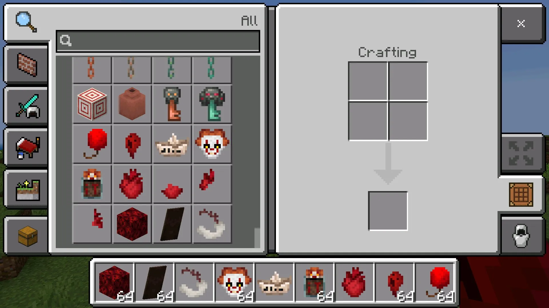 Инвентарь из мода на Оно в Майнкрафт ПЕ