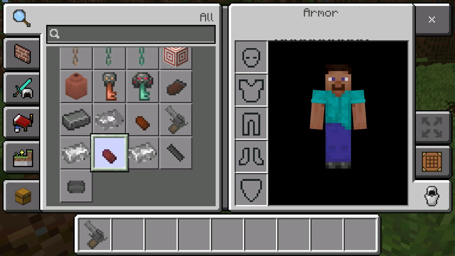 Инвентарь из мода на русскую рулетку в Майнкрафт ПЕ