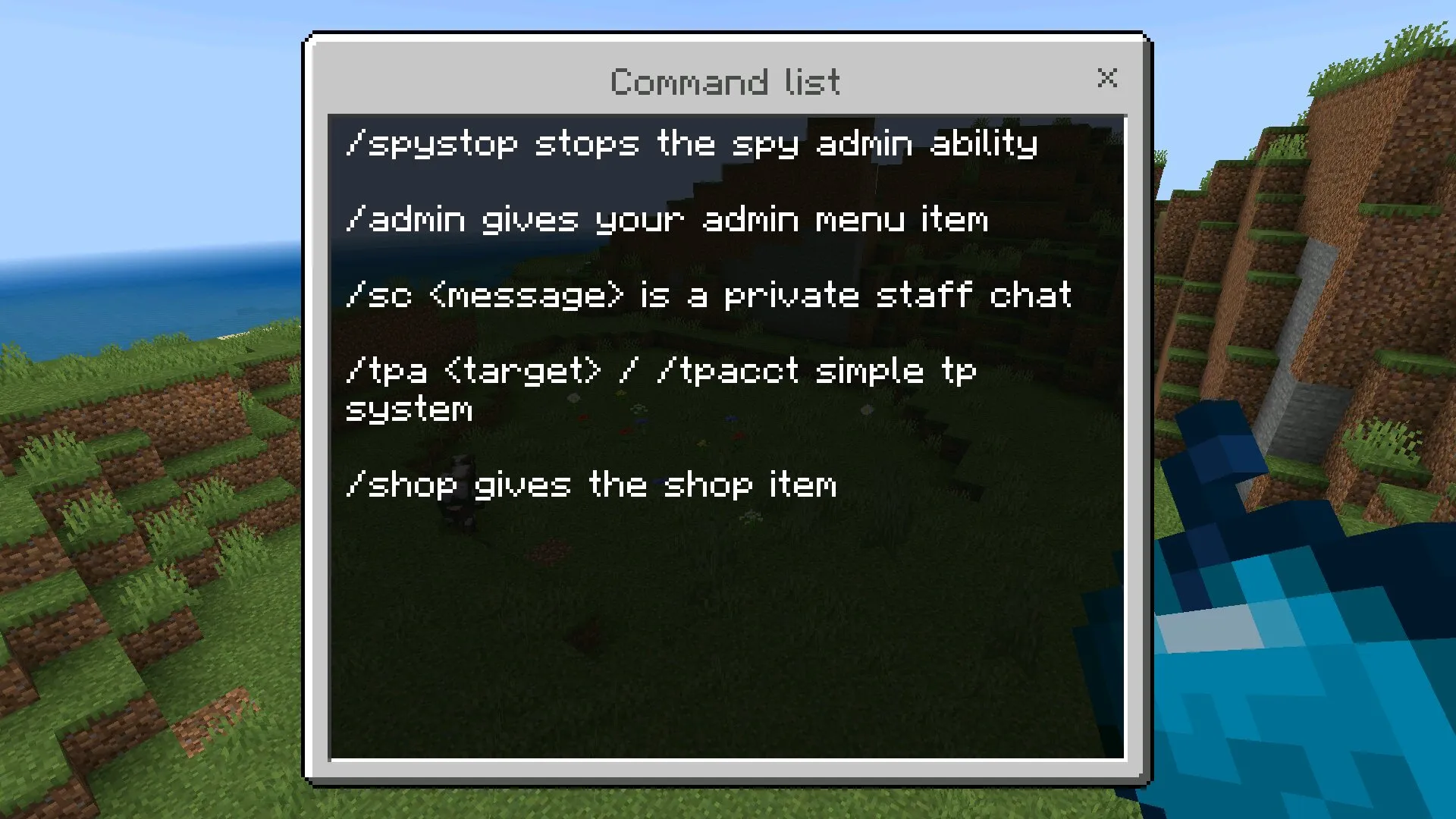 Команды из модов для игры на сервере в Майнкрафт ПЕ