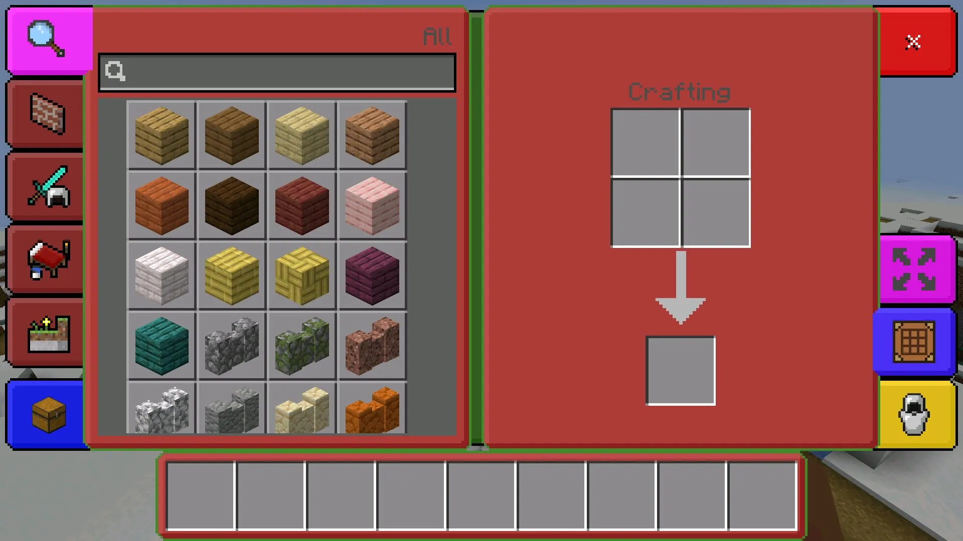 Крафт из зимних текстур в Майнкрафт ПЕ