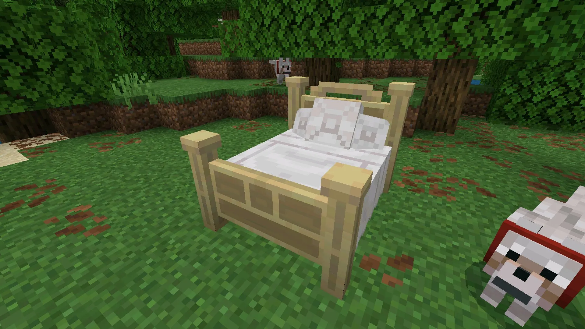 Кровать из мода на декор для дома в Майнкрафт ПЕ