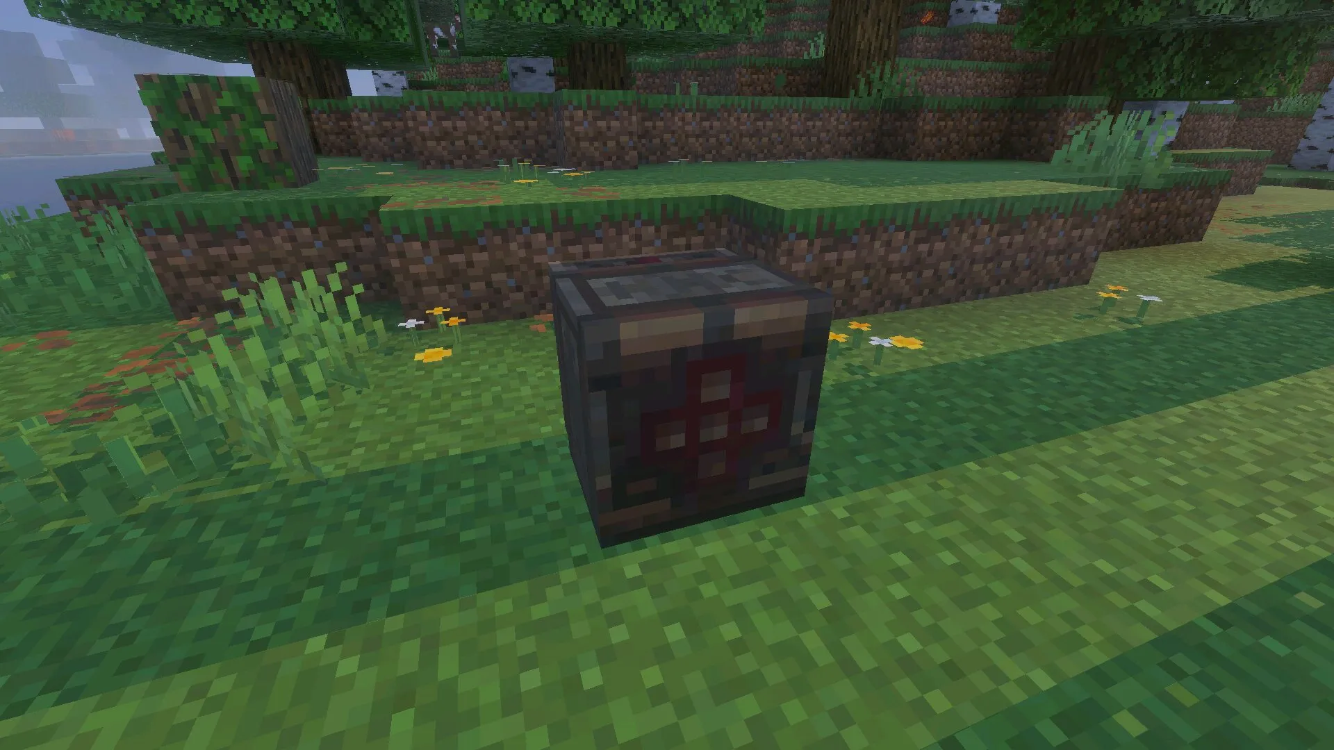 Куб из мода на блоки ловушки в Майнкрафт ПЕ