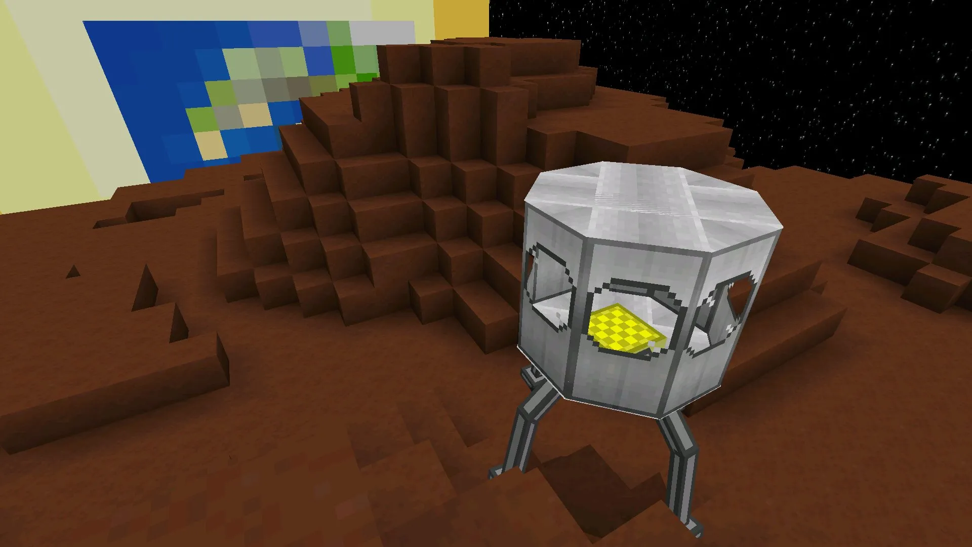 Марс из мода на полет в космос в Майнкрафт ПЕ