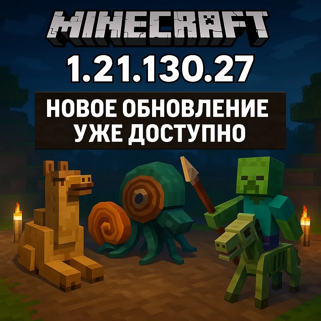 НОВОЕ обновление Minecraft Bedrock 1.30.27 — Ноутилусы и зомби лошади!
