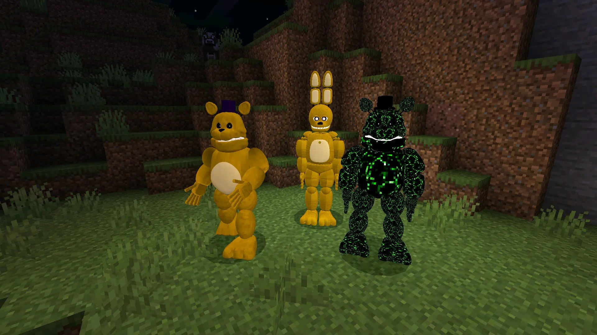 Мобы из мода на Фредди Фазбер в Майнкрафт ПЕ
