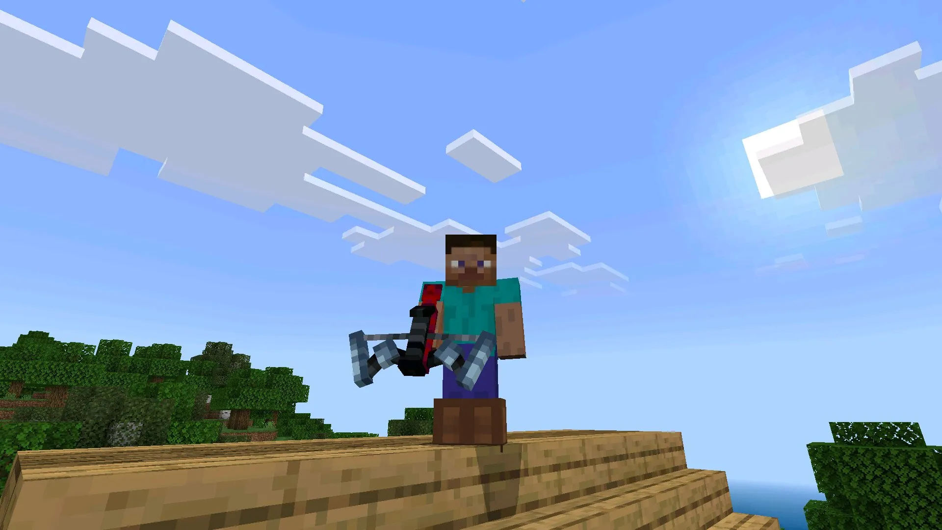 Модель из мода на арбалеты в Майнкрафт ПЕ