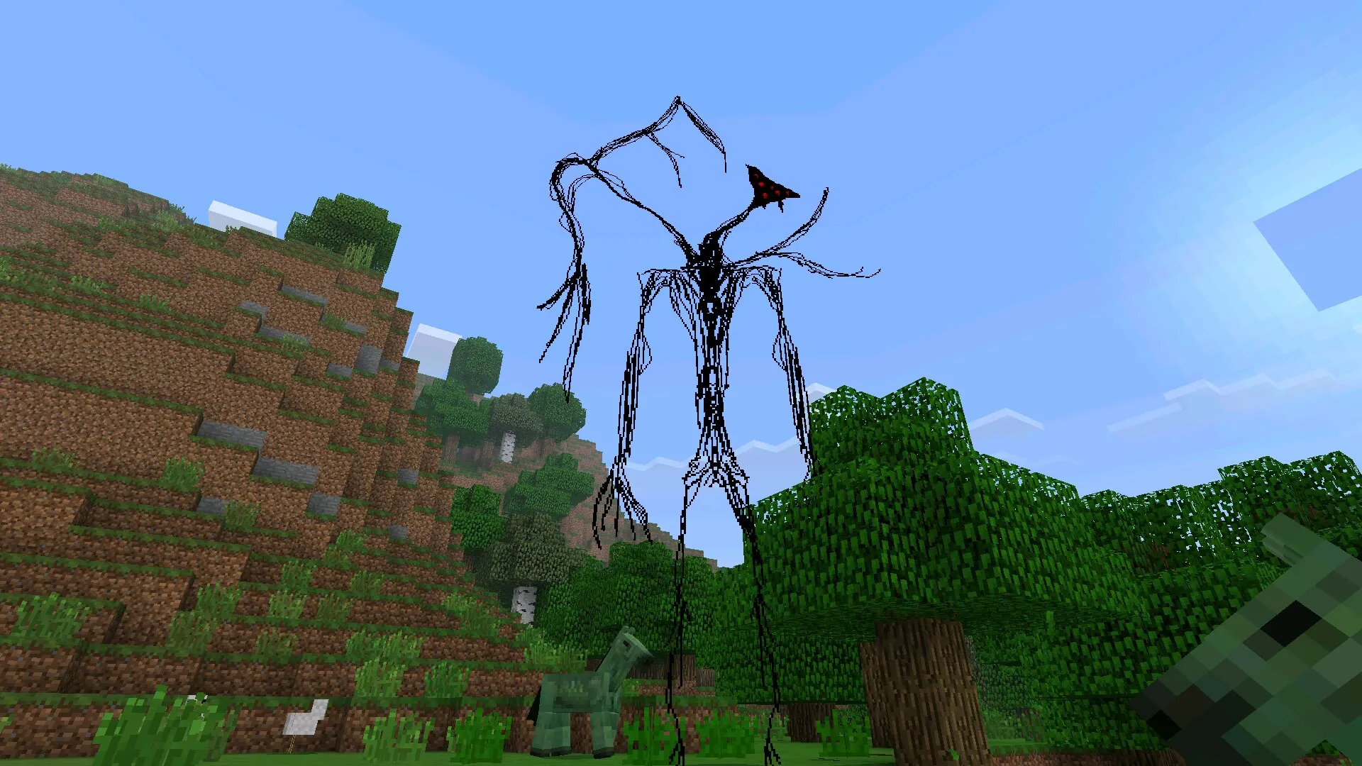 Монстр из мода на брокен скрипт в Майнкрафт ПЕ