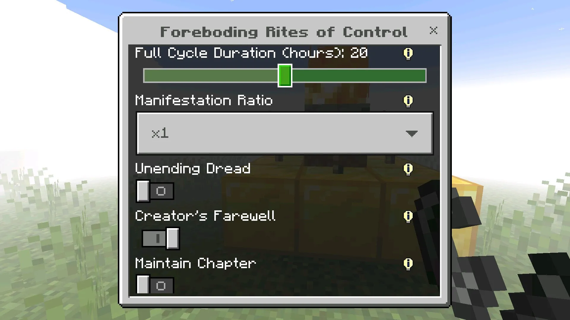 Настройка из страшных модов 100 дней в Майнкрафт ПЕ