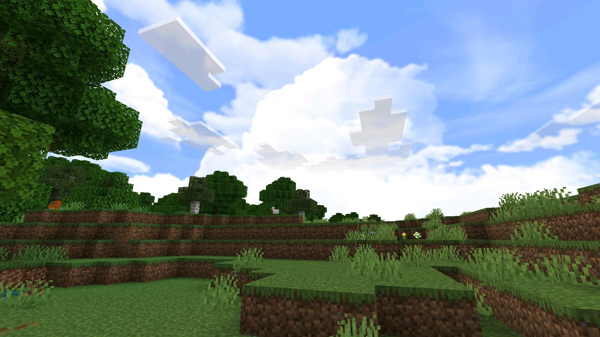 Облака из текстур на небо в Майнкрафт ПЕ